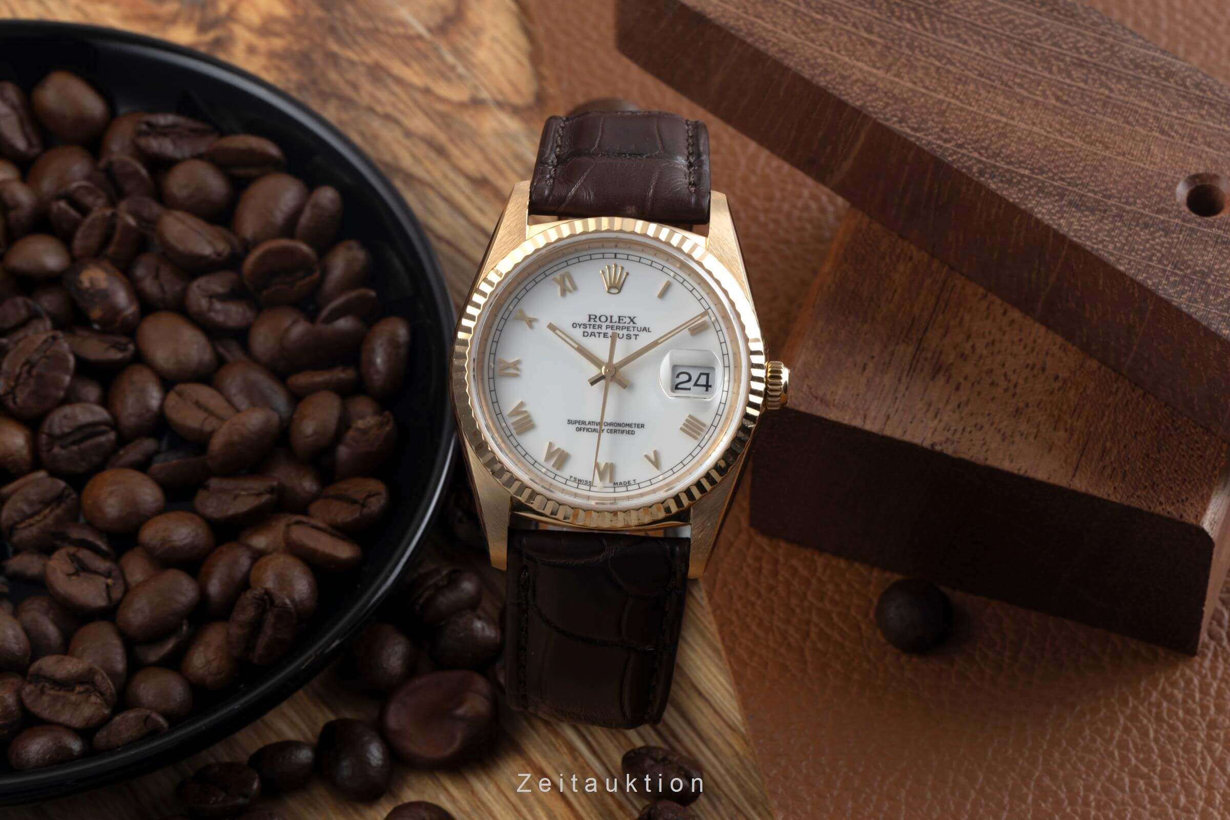 Rolex Datejust oro 18 ct automatismo orologio da uomo 16238  [2500399]