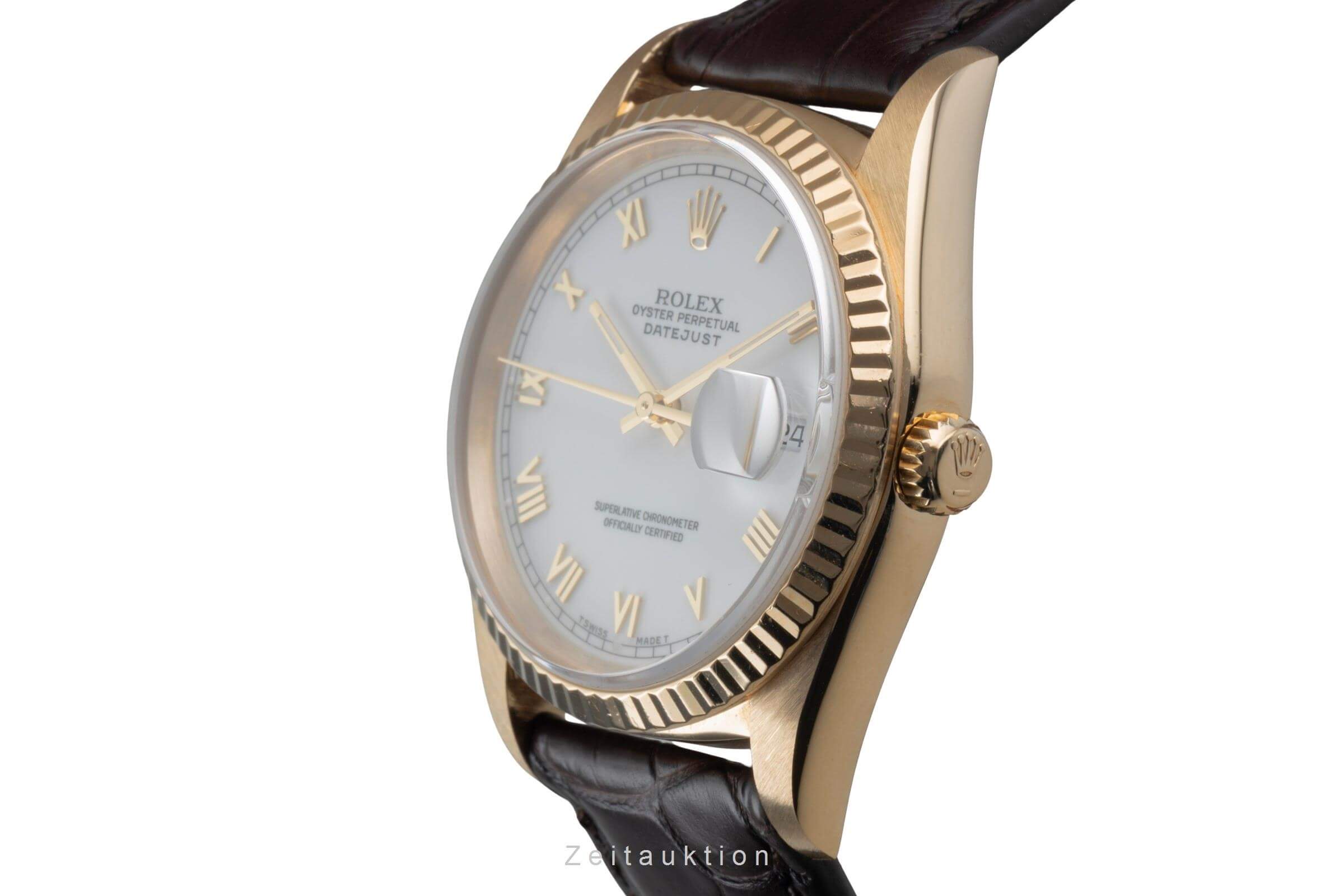 Rolex Datejust oro 18 ct automatismo orologio da uomo 16238  [2500399]