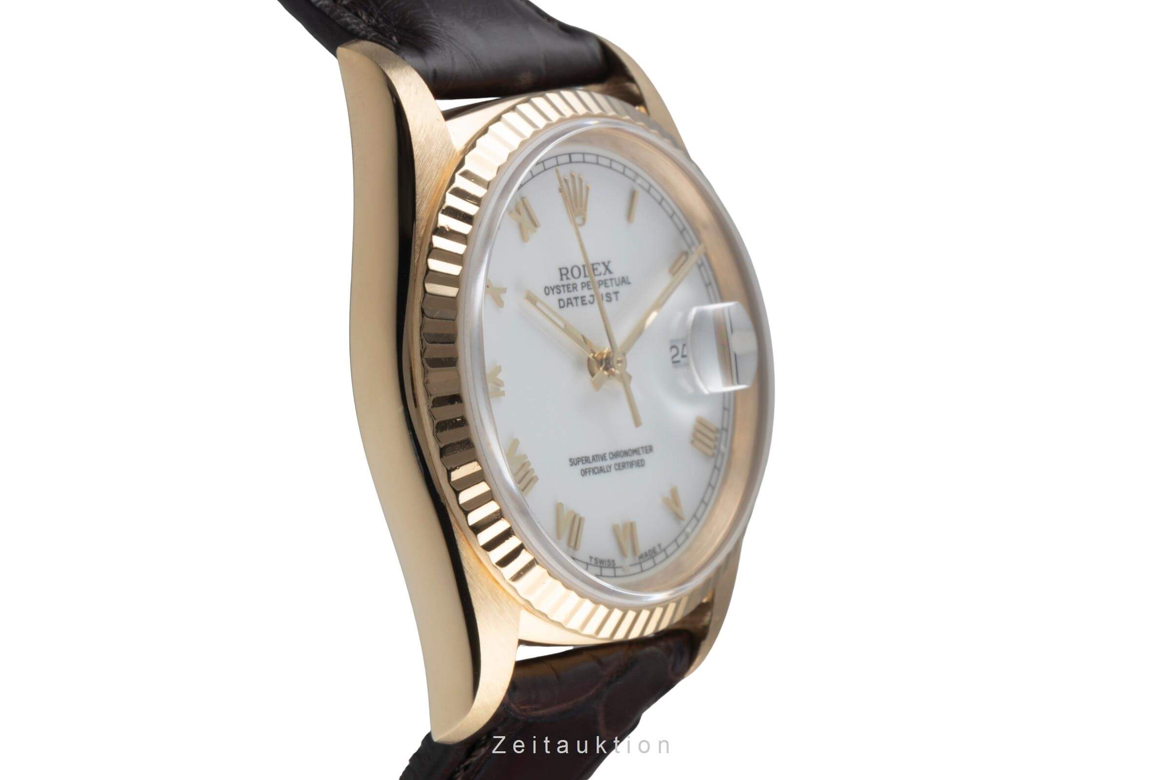 Rolex Datejust oro 18 ct automatismo orologio da uomo 16238  [2500399]