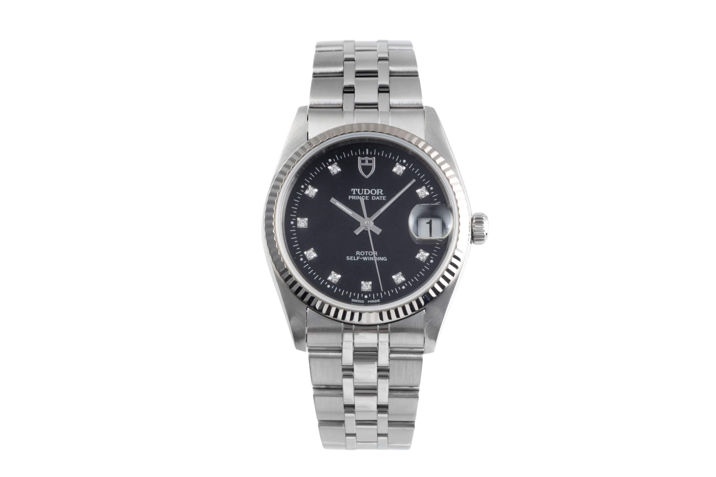 Tudor Prince Date steel / white gold automatic men's watch 74034  [2500401]