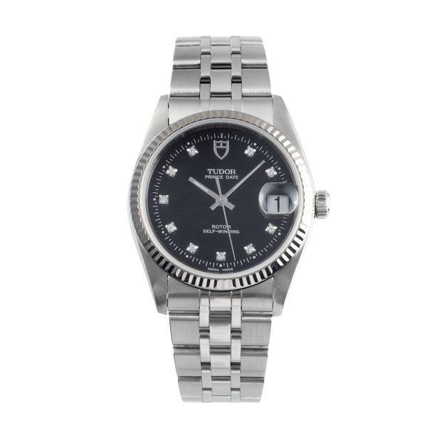 Tudor Prince Date steel / white gold automatic men's watch 74034  [2500401]