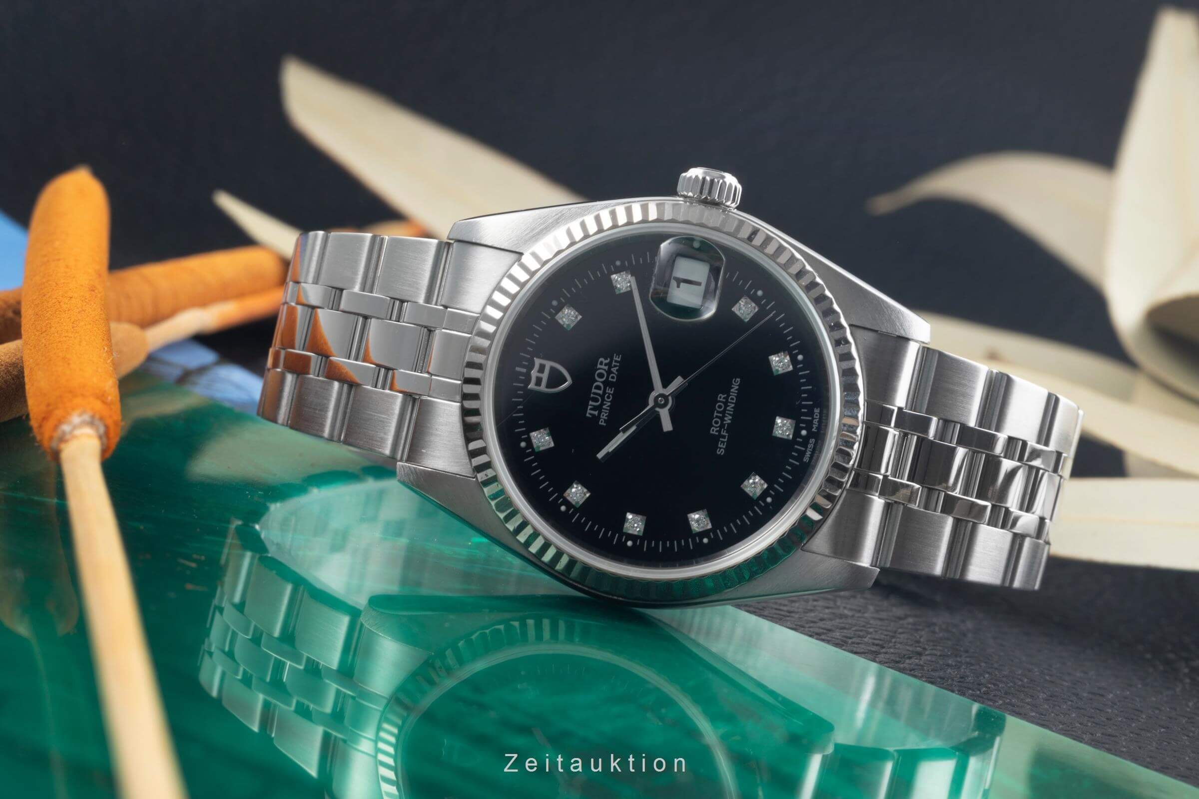 Tudor Prince Date steel / white gold automatic men's watch 74034  [2500401]