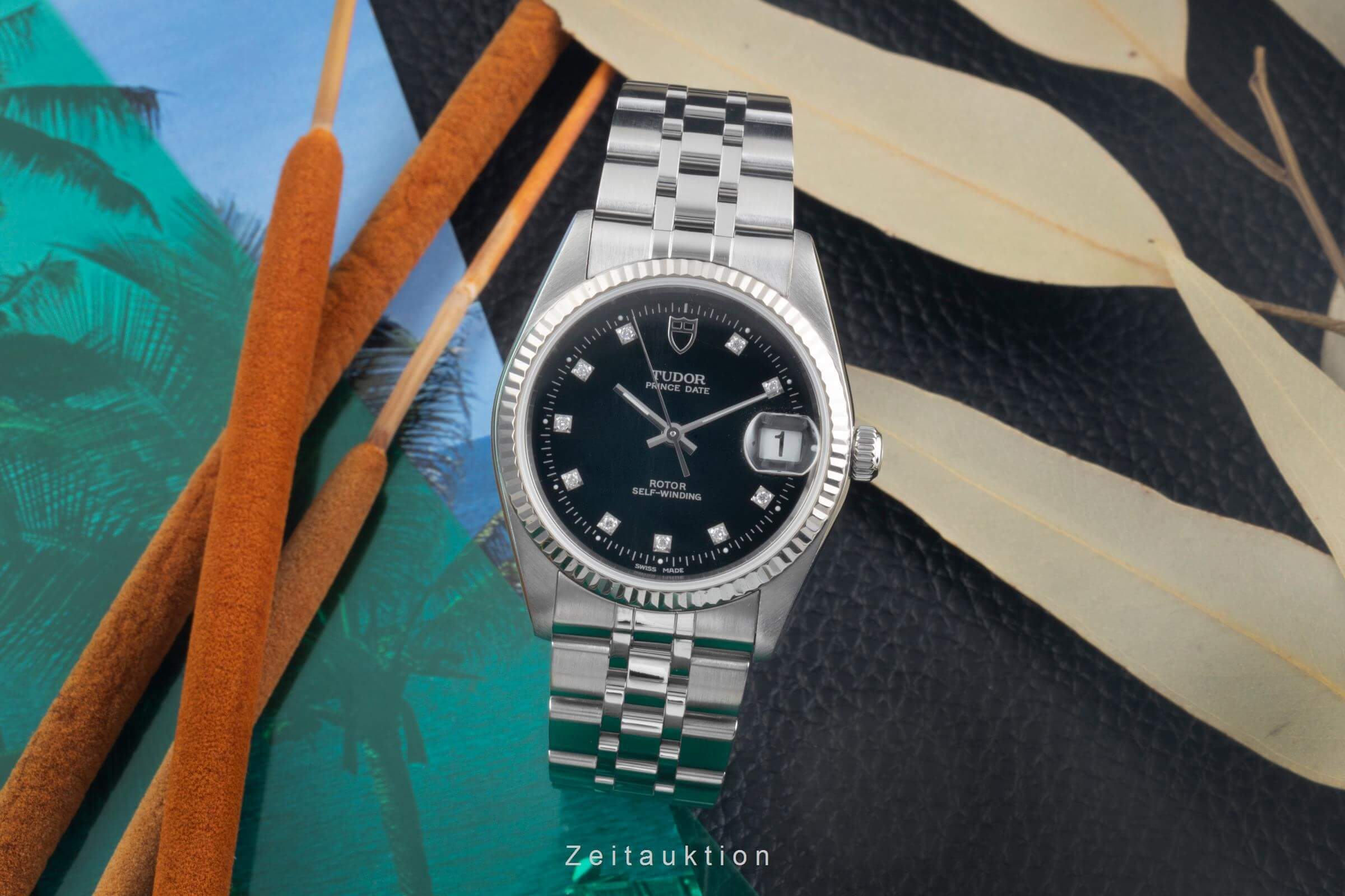 Tudor Prince Date steel / white gold automatic men's watch 74034  [2500401]