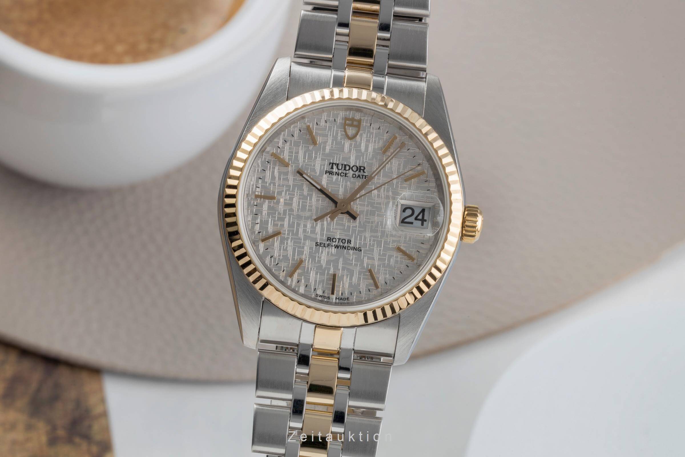 Tudor Prince Date steel / gold automatic men's watch 74033  [2500402]