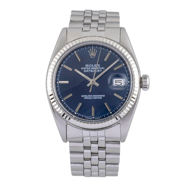 Rolex Datejust acero / oro blanco automático reloj para caballeros 1601 Vintage  [2500407]