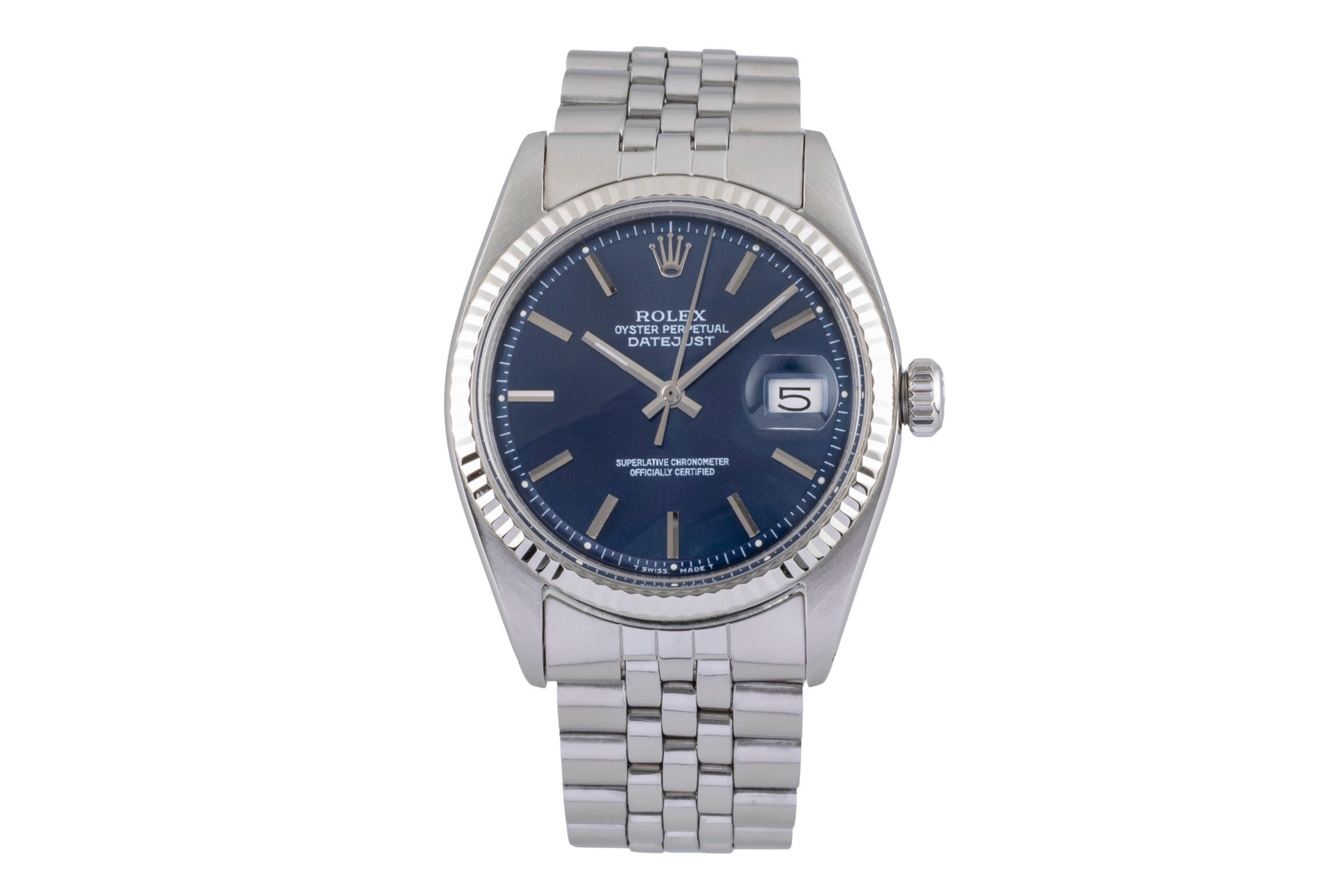 Rolex Datejust steel / white gold automatic men's watch 1601 Vintage  [2500407]