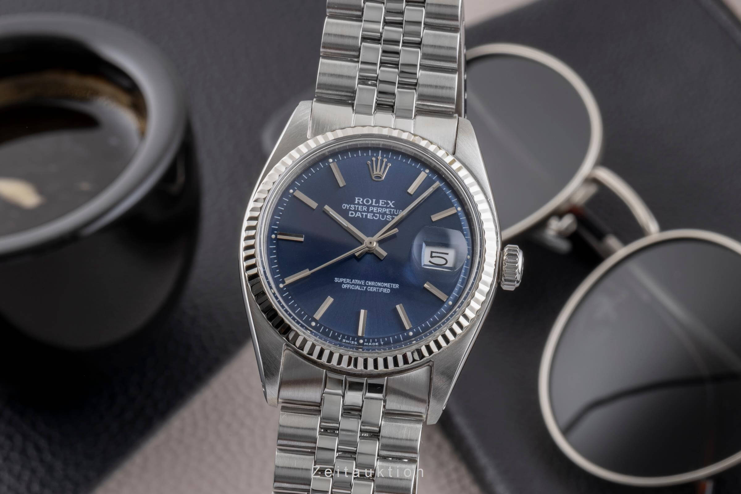 Rolex Datejust steel / white gold automatic men's watch 1601 Vintage  [2500407]