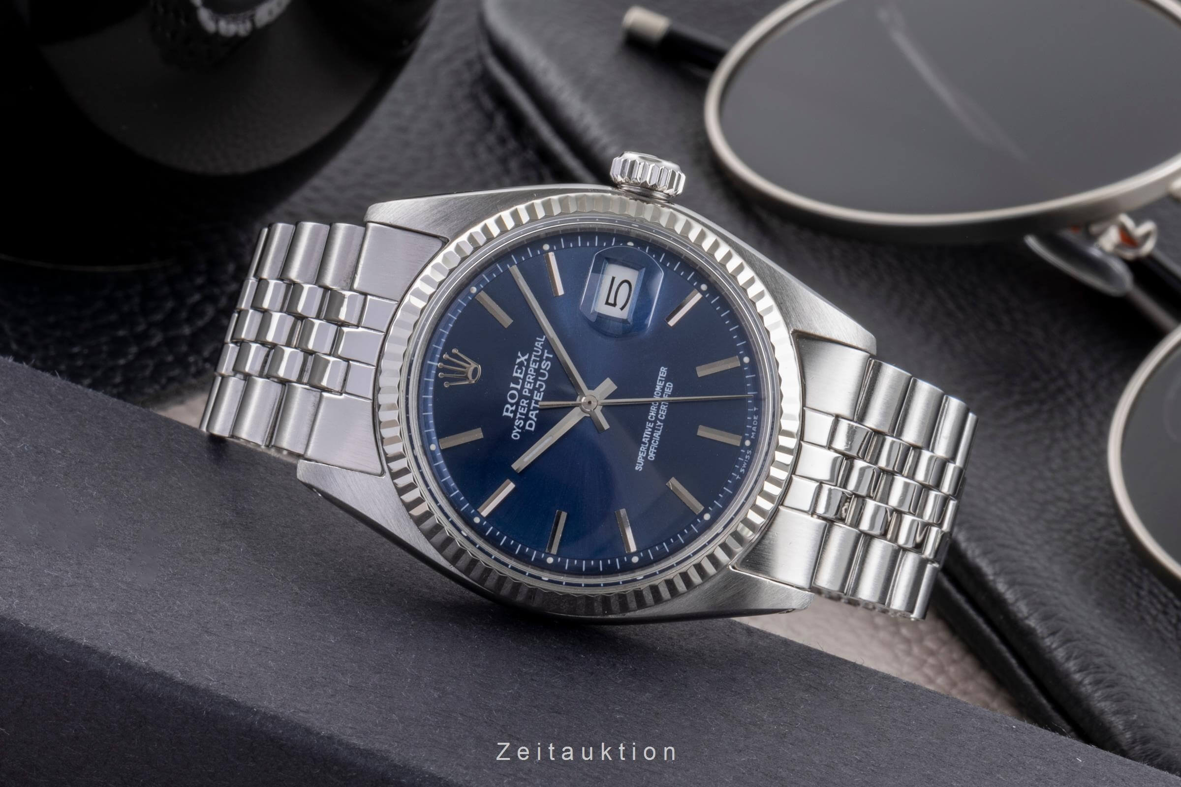 Rolex Datejust acero / oro blanco automático reloj para caballeros 1601 Vintage  [2500407]