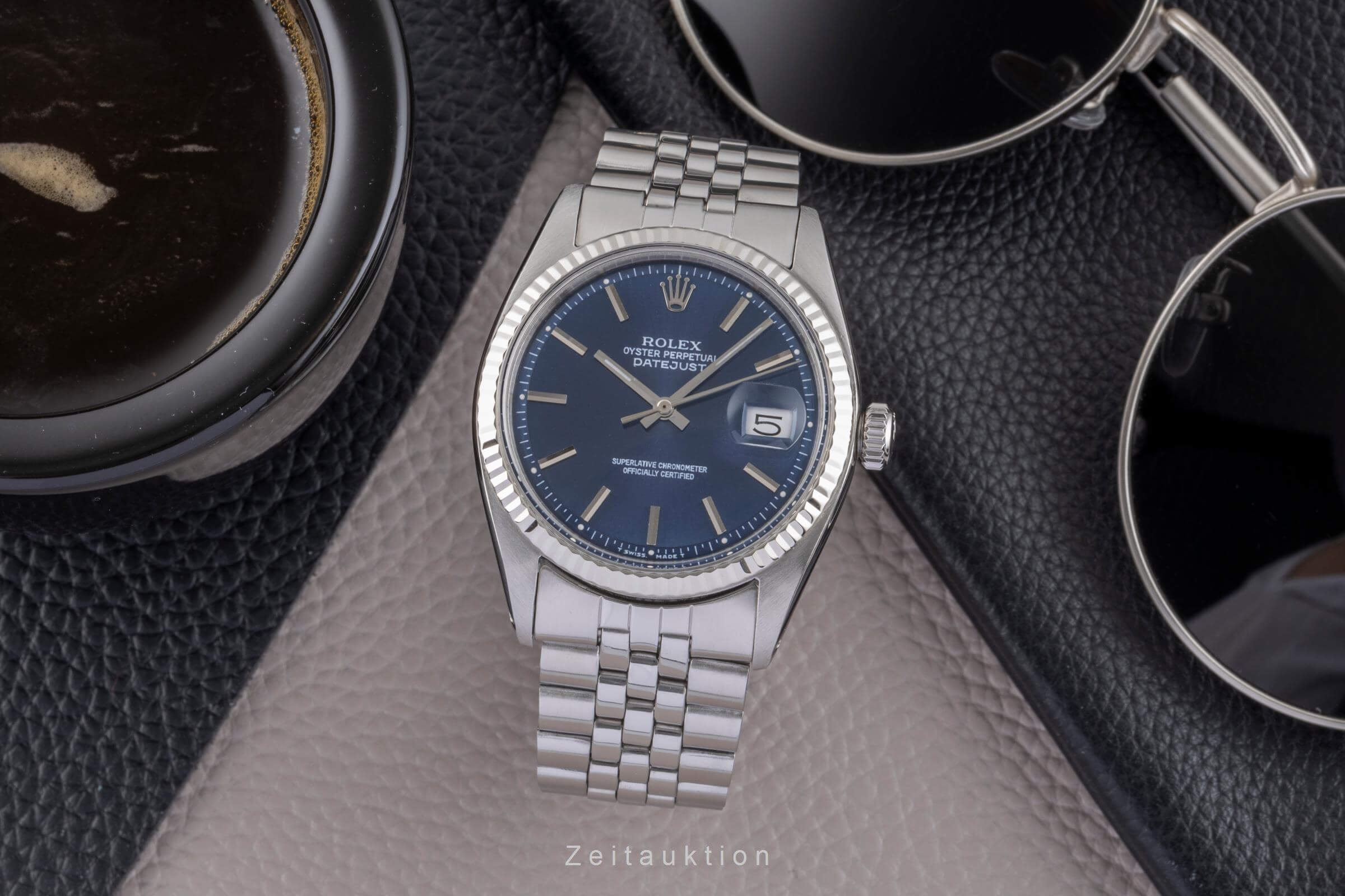 Rolex Datejust acero / oro blanco automático reloj para caballeros 1601 Vintage  [2500407]