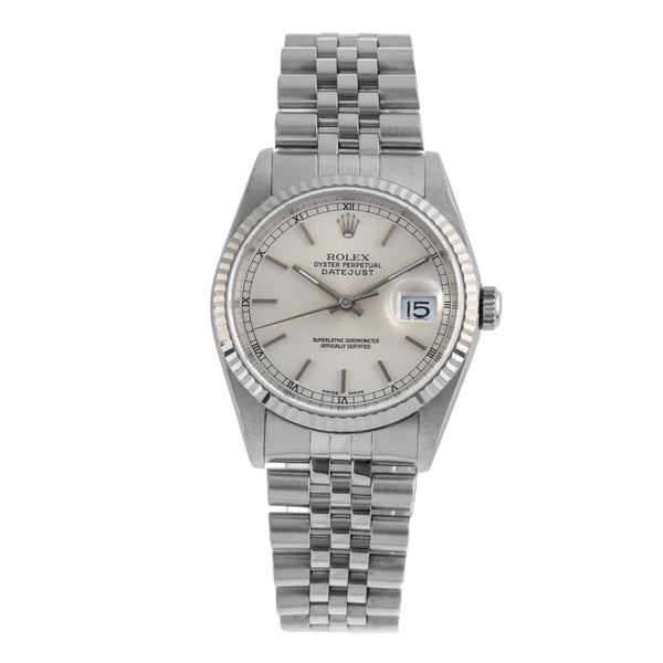 Rolex Datejust steel / white gold automatic men's watch 16234  [2500408]