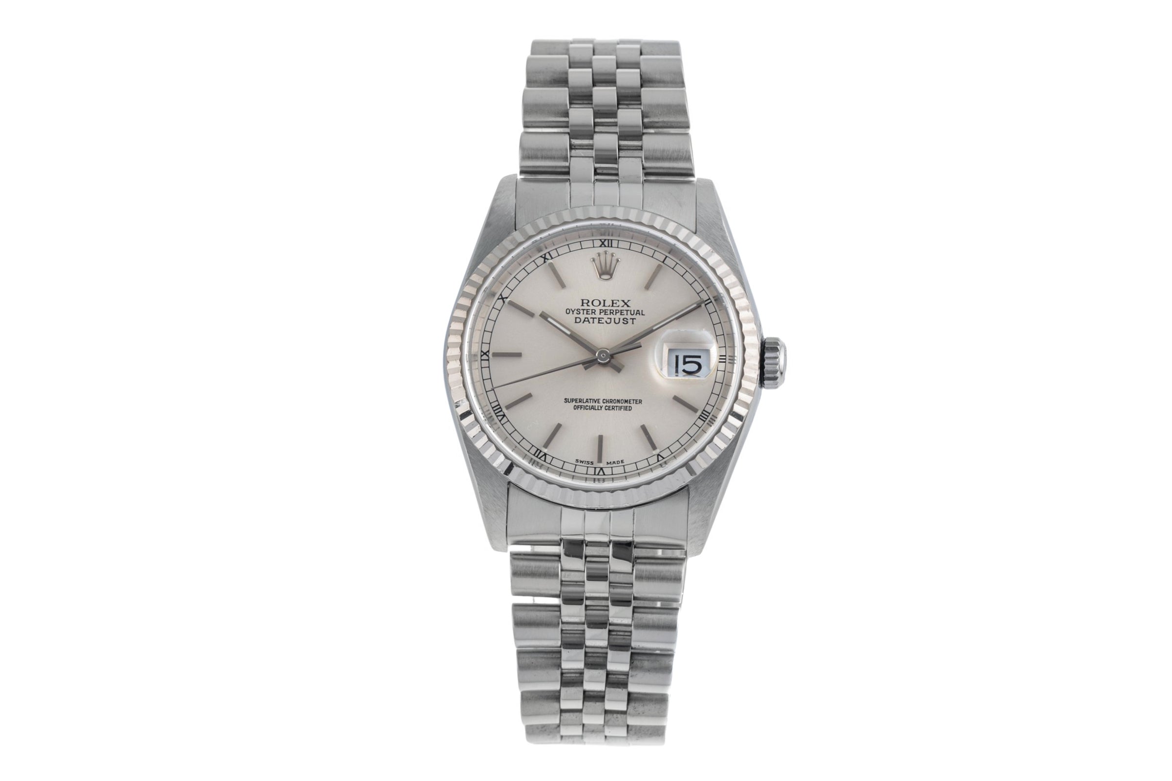 Rolex Datejust acero / oro blanco automático reloj para caballeros 16234  [2500408]