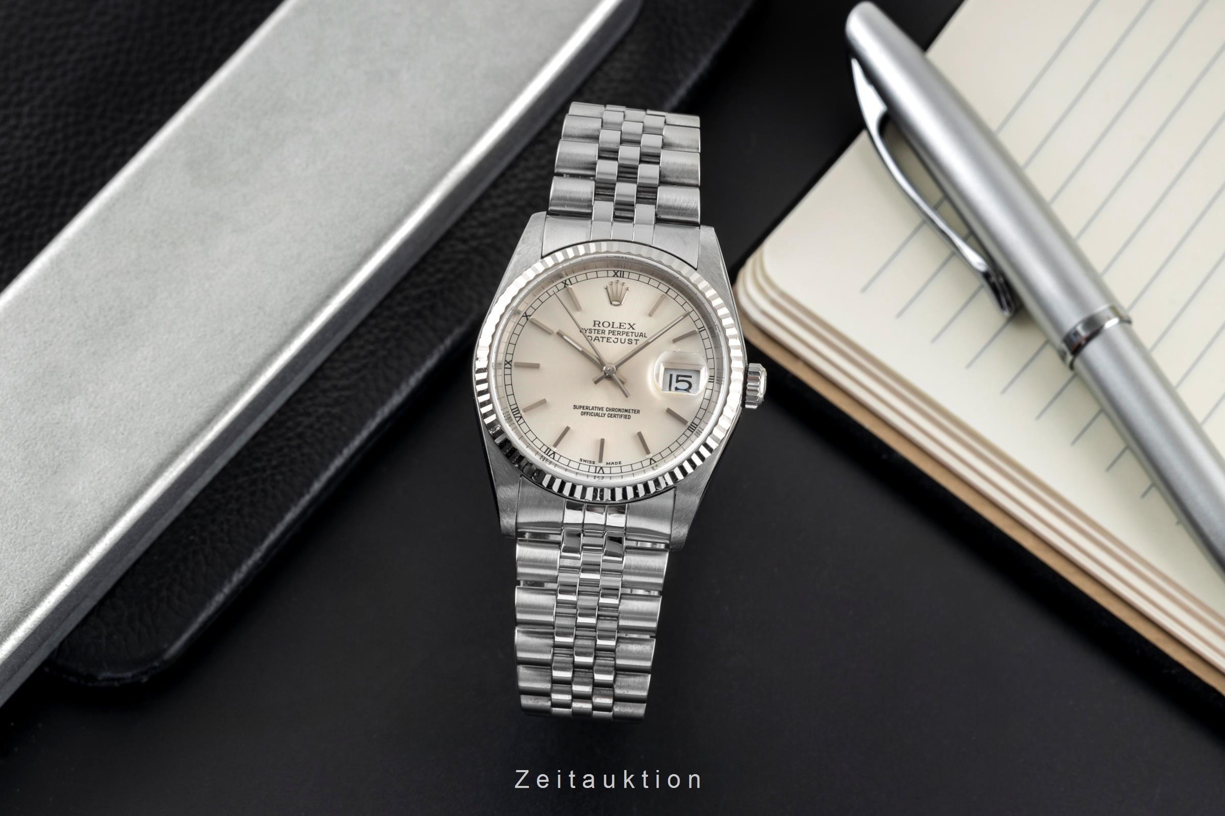 Rolex Datejust steel / white gold automatic men's watch 16234  [2500408]