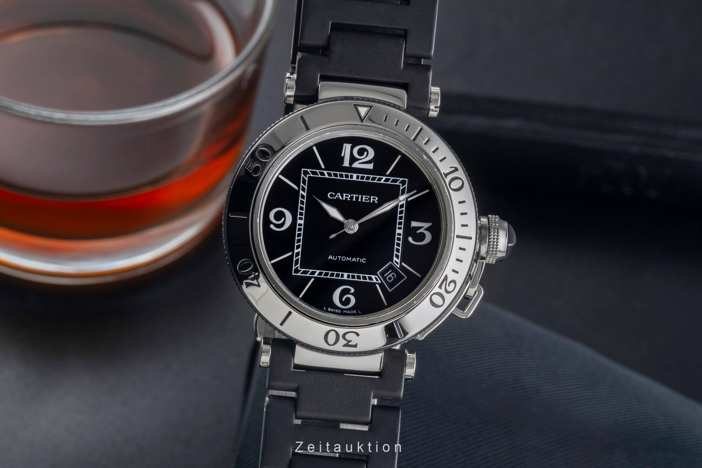 Cartier Pasha Seatimer Automatik Edelstahl Herrenuhr Ref. W31077U2 2790 [2500410]