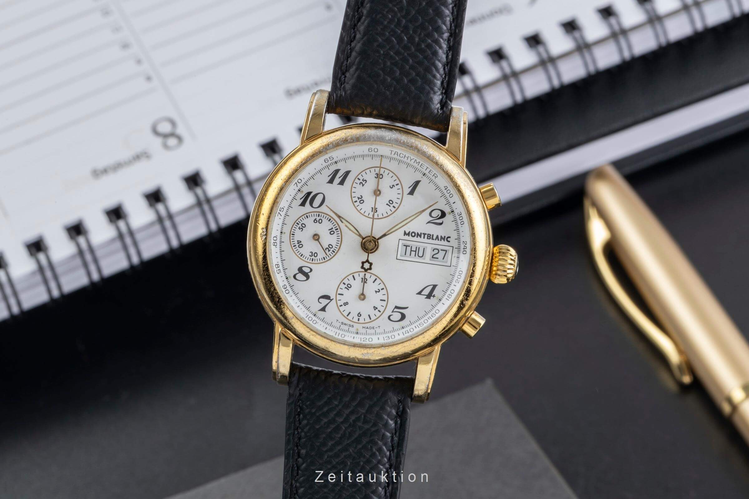 Montblanc Meisterstück chronograph gold-plated automatic men's watch 7001  [2500431]