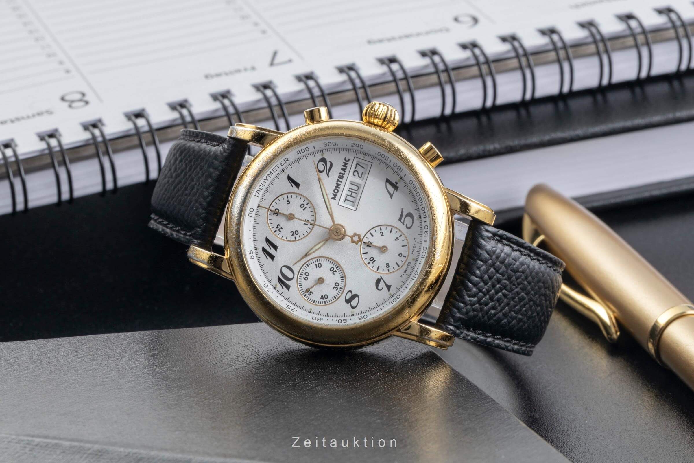 Montblanc Meisterstück chronograph gold-plated automatic men's watch 7001  [2500431]