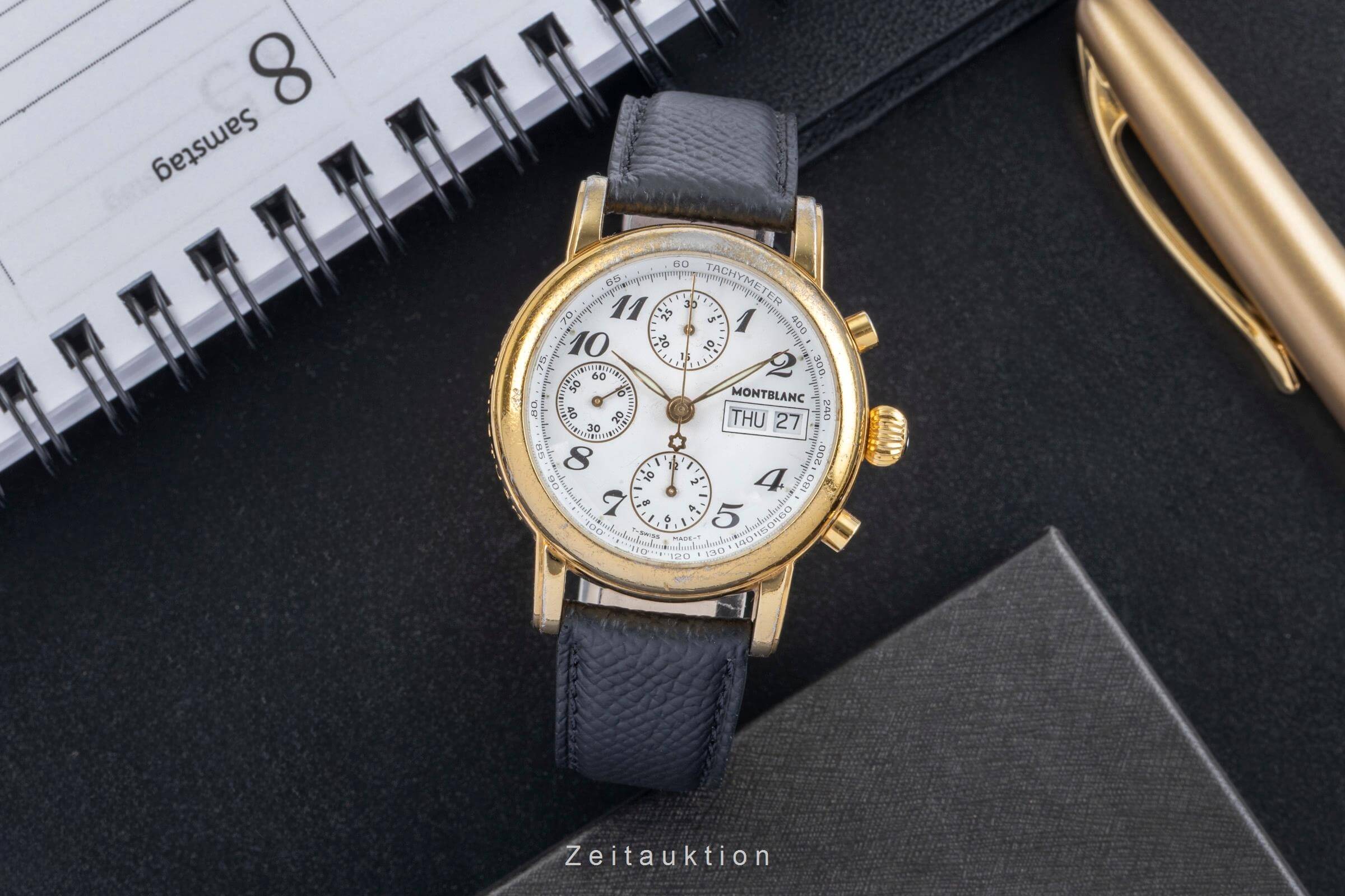 Montblanc Meisterstück chronograph gold-plated automatic men's watch 7001  [2500431]