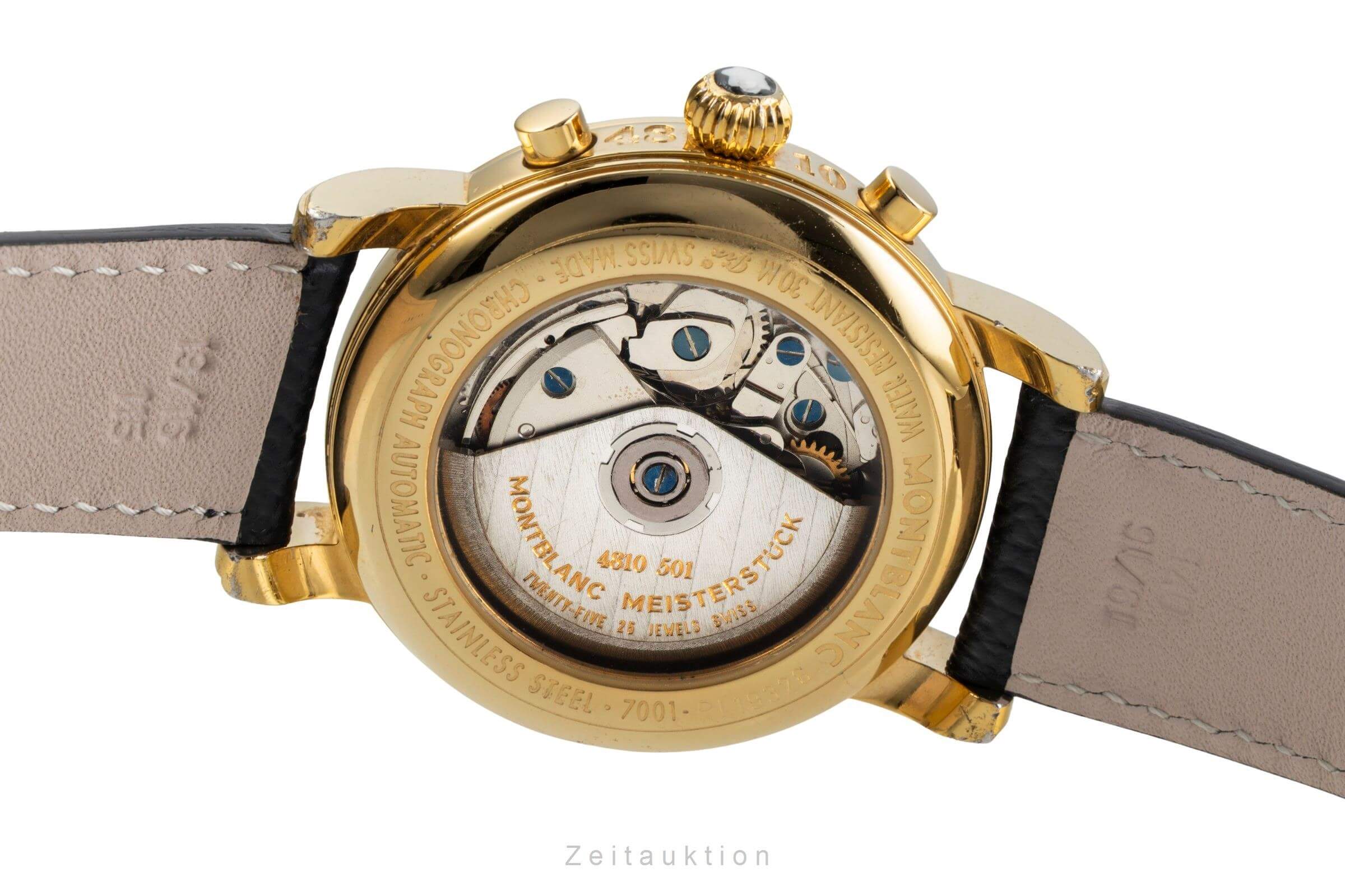 Montblanc Meisterstück chronograph gold-plated automatic men's watch 7001  [2500431]