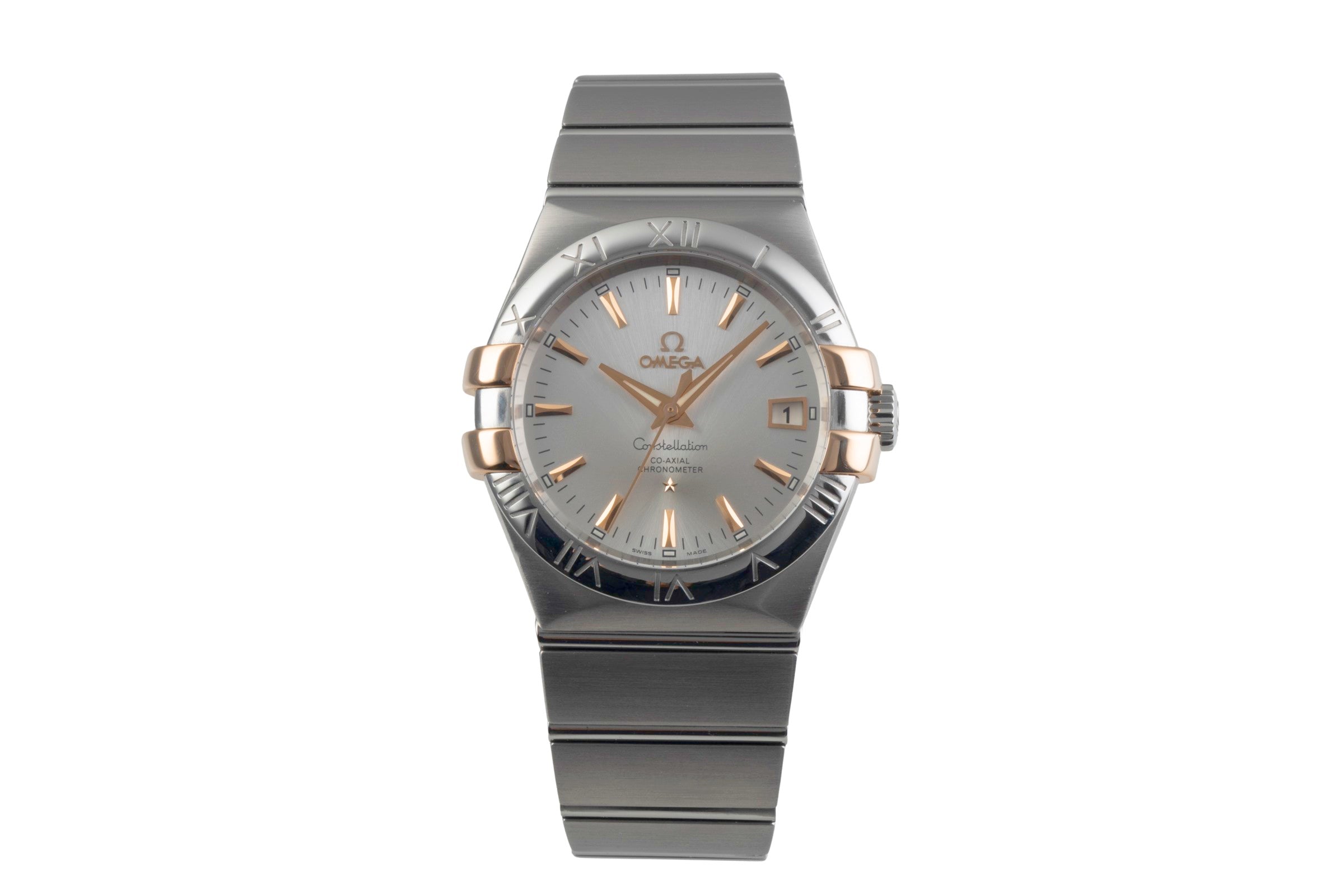 Omega Constellation steel / gold automatic men's watch 123.20.35.20.02.003  [2500439]