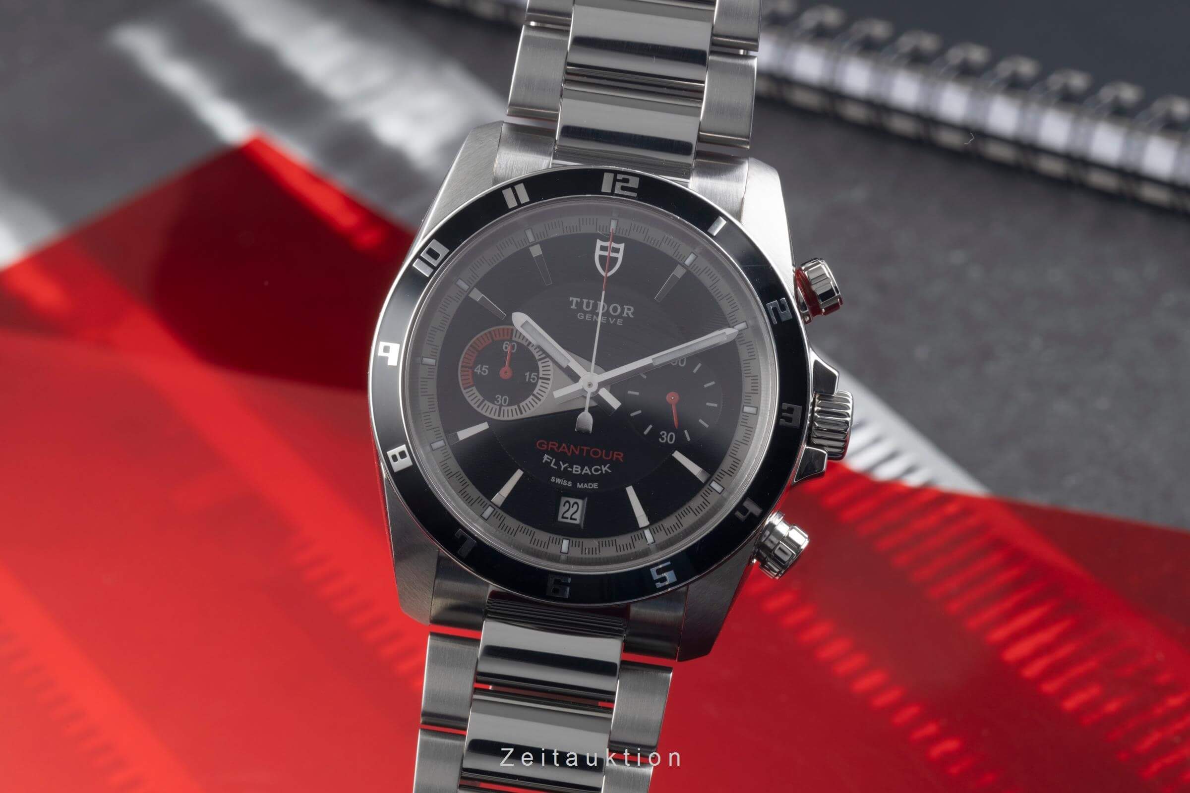 Tudor Grantour chronographe acier automatique montre pour hommes 20550  [2500455]