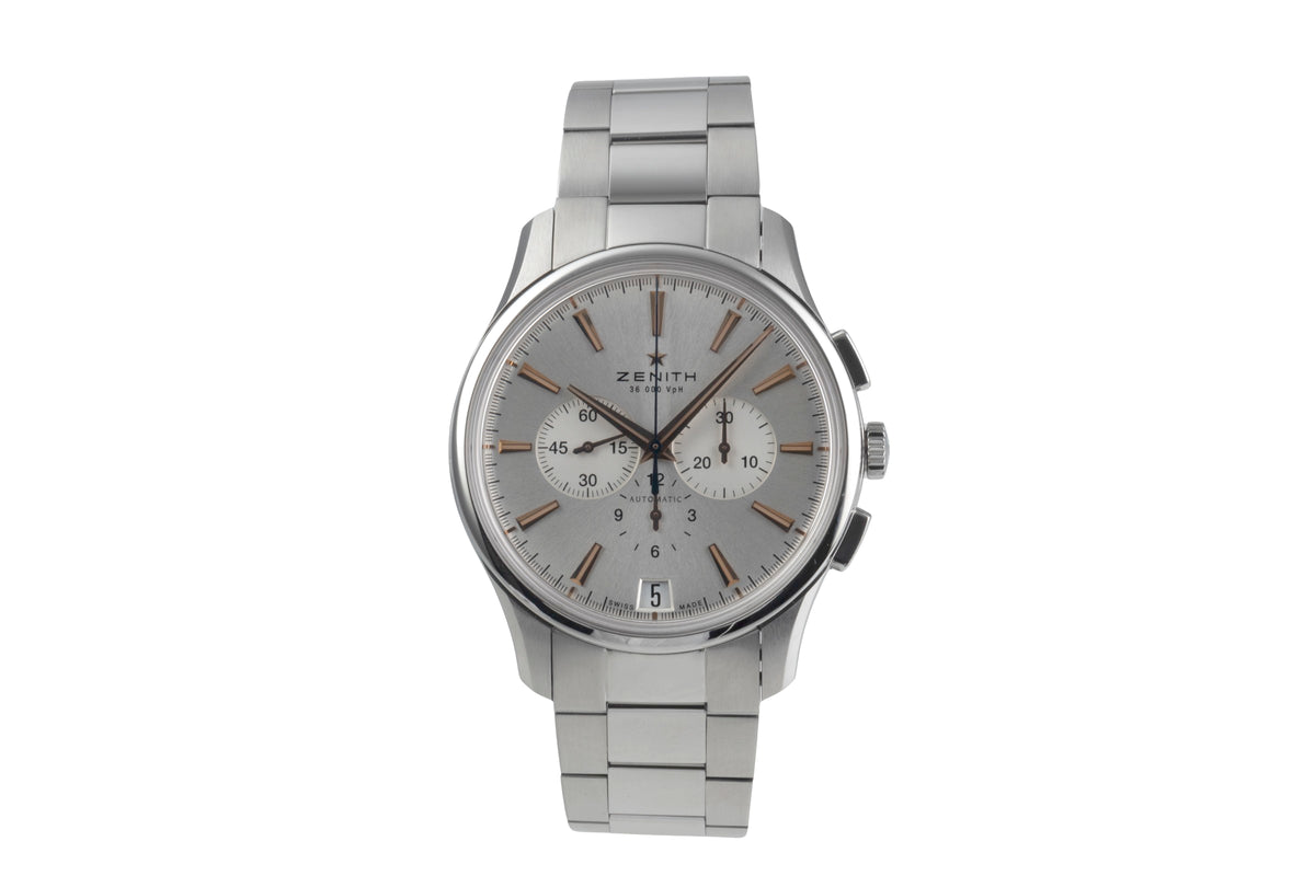 Zenith Captain chronograph steel automatic men's watch 03.2110.400/01.C498 LP: 12300EUR  [2500498]