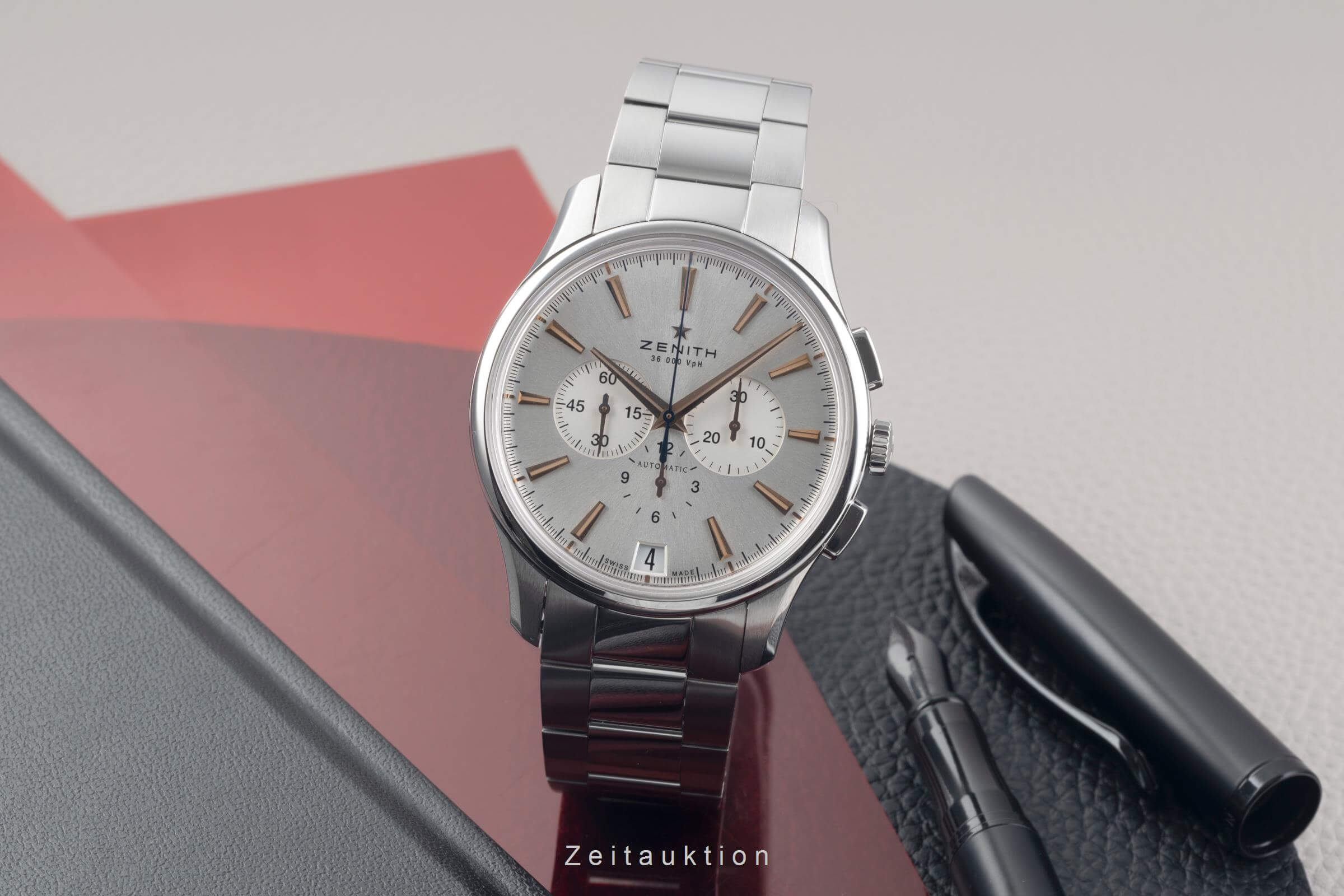 mm Zenith Captain chronograph steel automatic Kal. 400 Ref