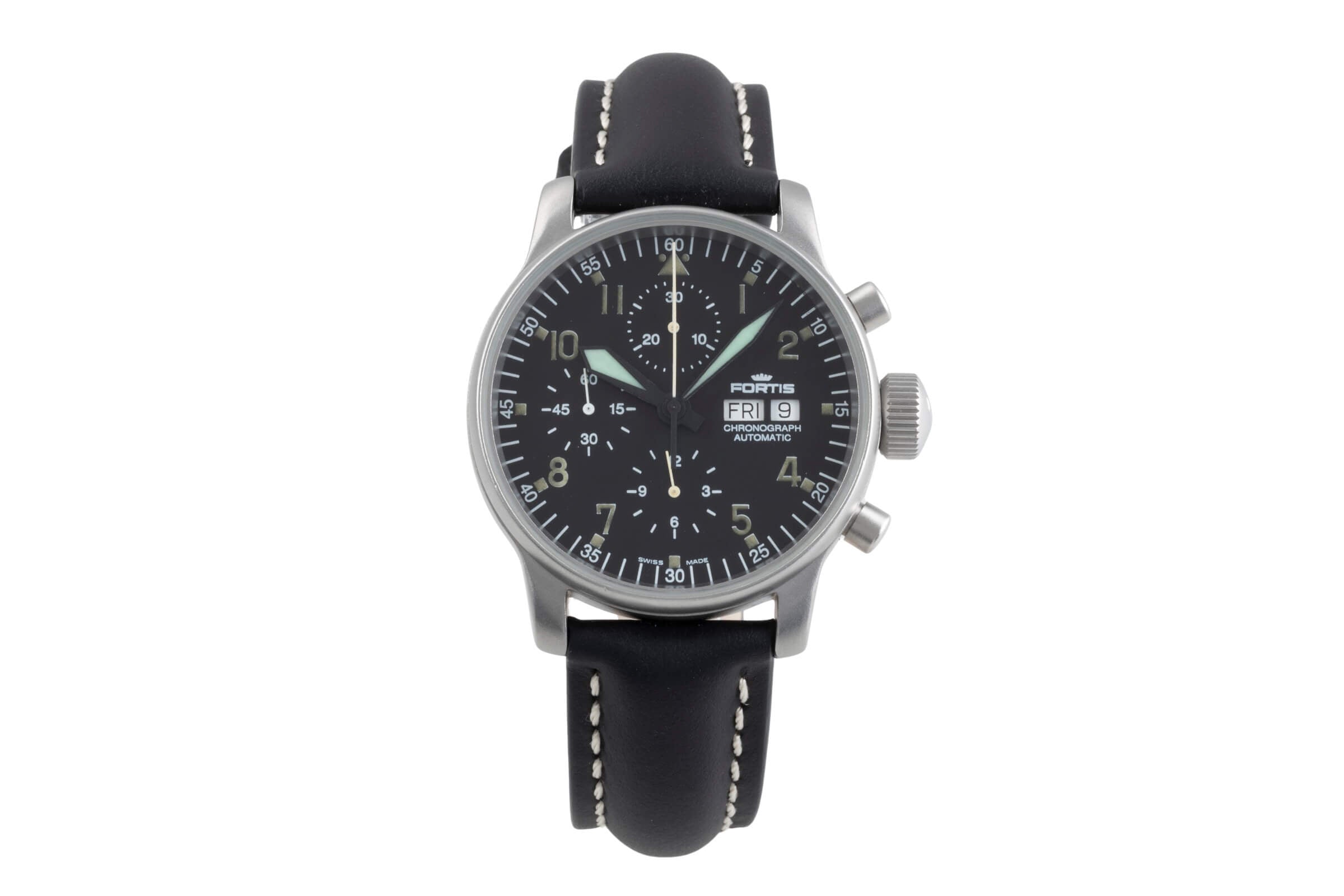 Fortis Flieger Chronograph Day-Date Automatik Stahl Herrenuhr Ref. 597.10.141  [2500522]