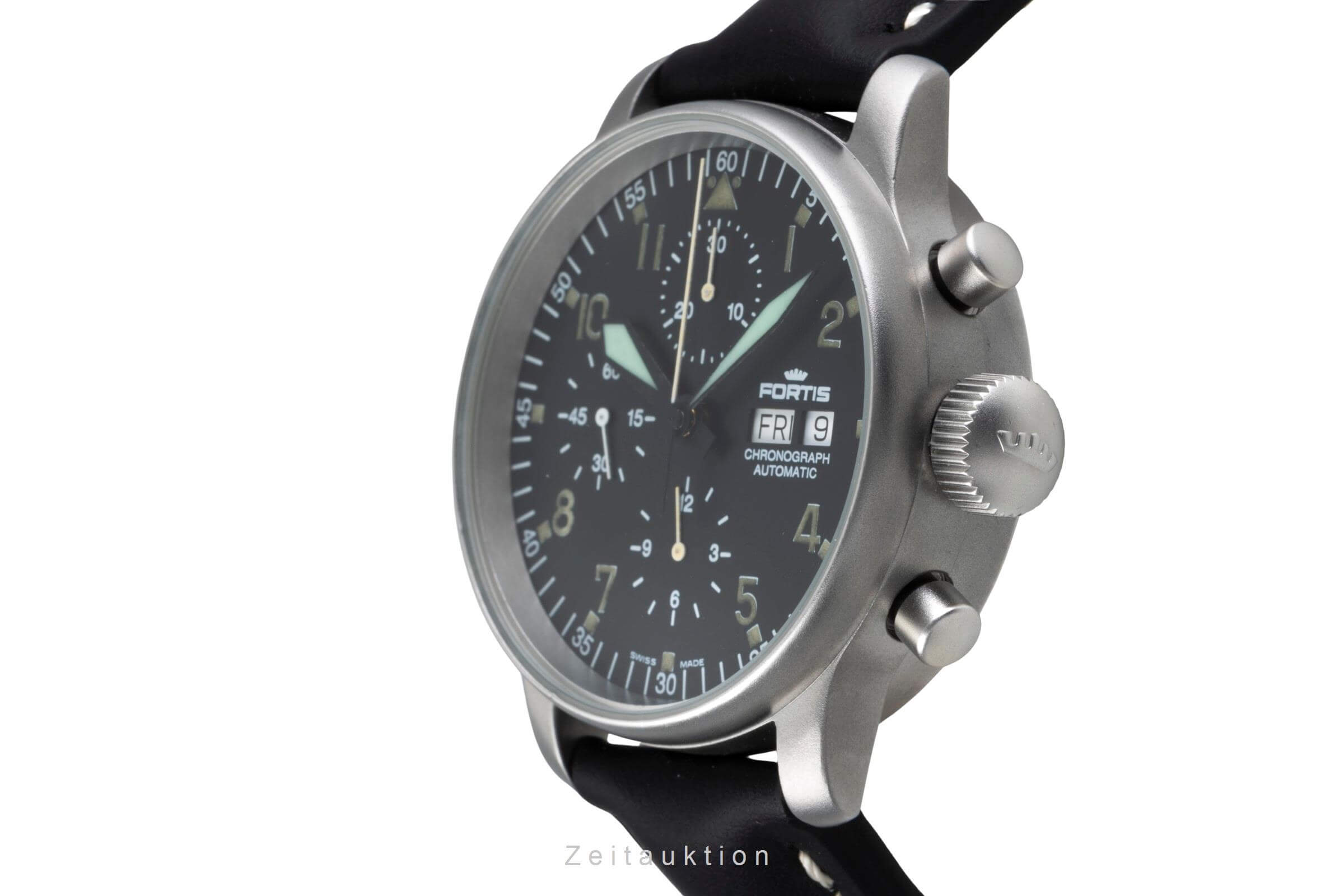 Fortis Flieger Chronograph Day-Date Automatik Stahl Herrenuhr Ref. 597.10.141  [2500522]