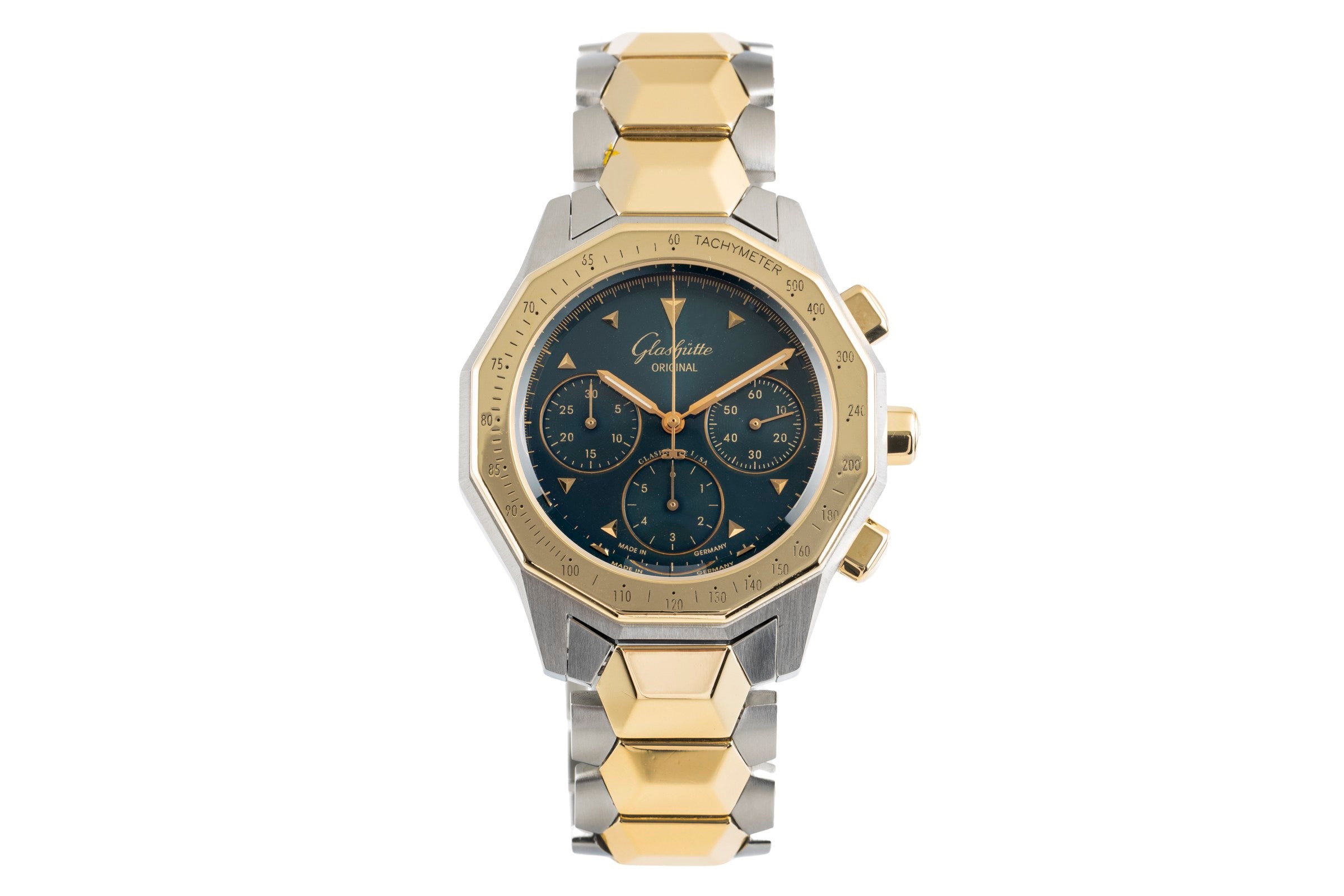 Glashütte Sport chronograph steel / gold automatic men's watch 1-10-66-12-11-04  [2500525]