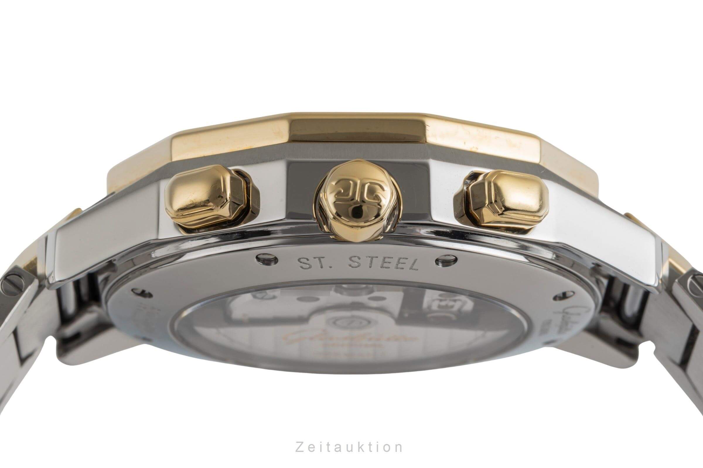 Glashütte Sport Chronograph Stahl / Gold Automatik Ref 1-10-66-12-11-04 B&P 1998 [2500525]