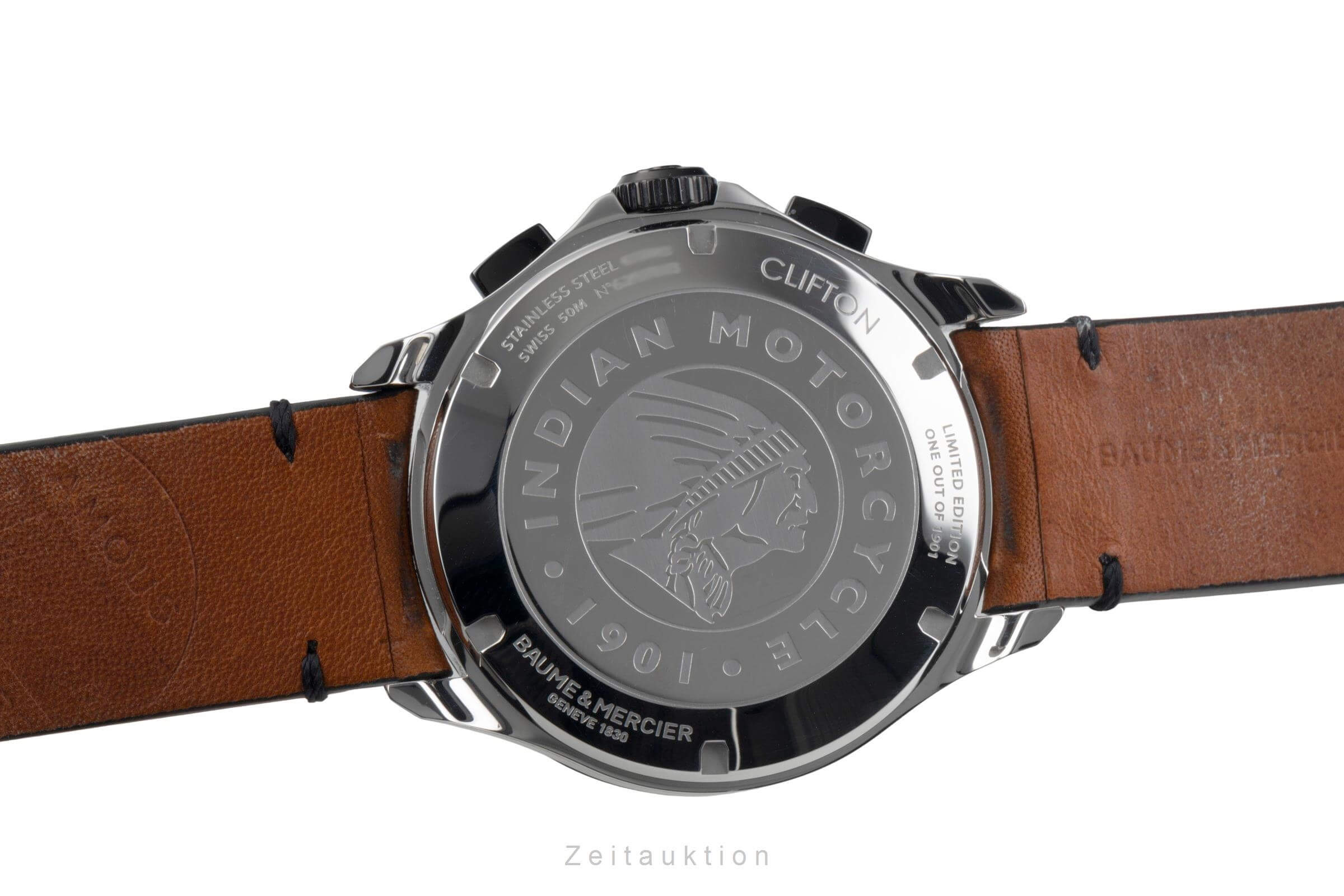 Baume & Mercier Clifton cronografo acciaio automatismo orologio da uomo 65843 M0A10402 LP: 4900EUR Limited  [2500569]