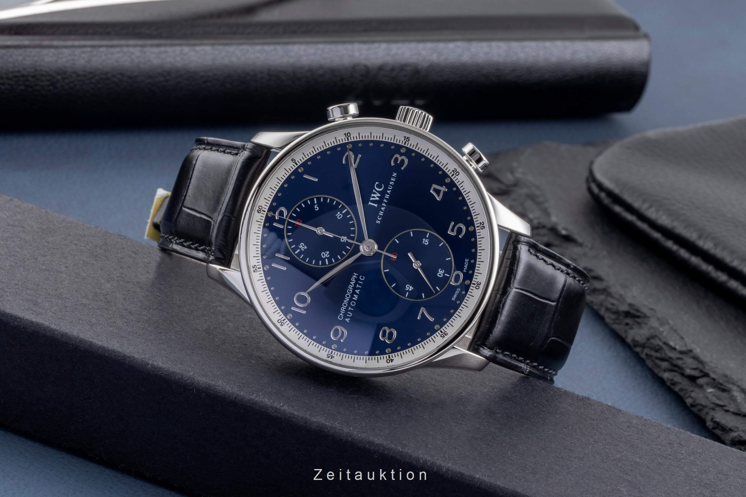 IWC Portugieser cronografo acciaio automatismo orologio da uomo IW371432 LP: 9100EUR Limited  [2500580]