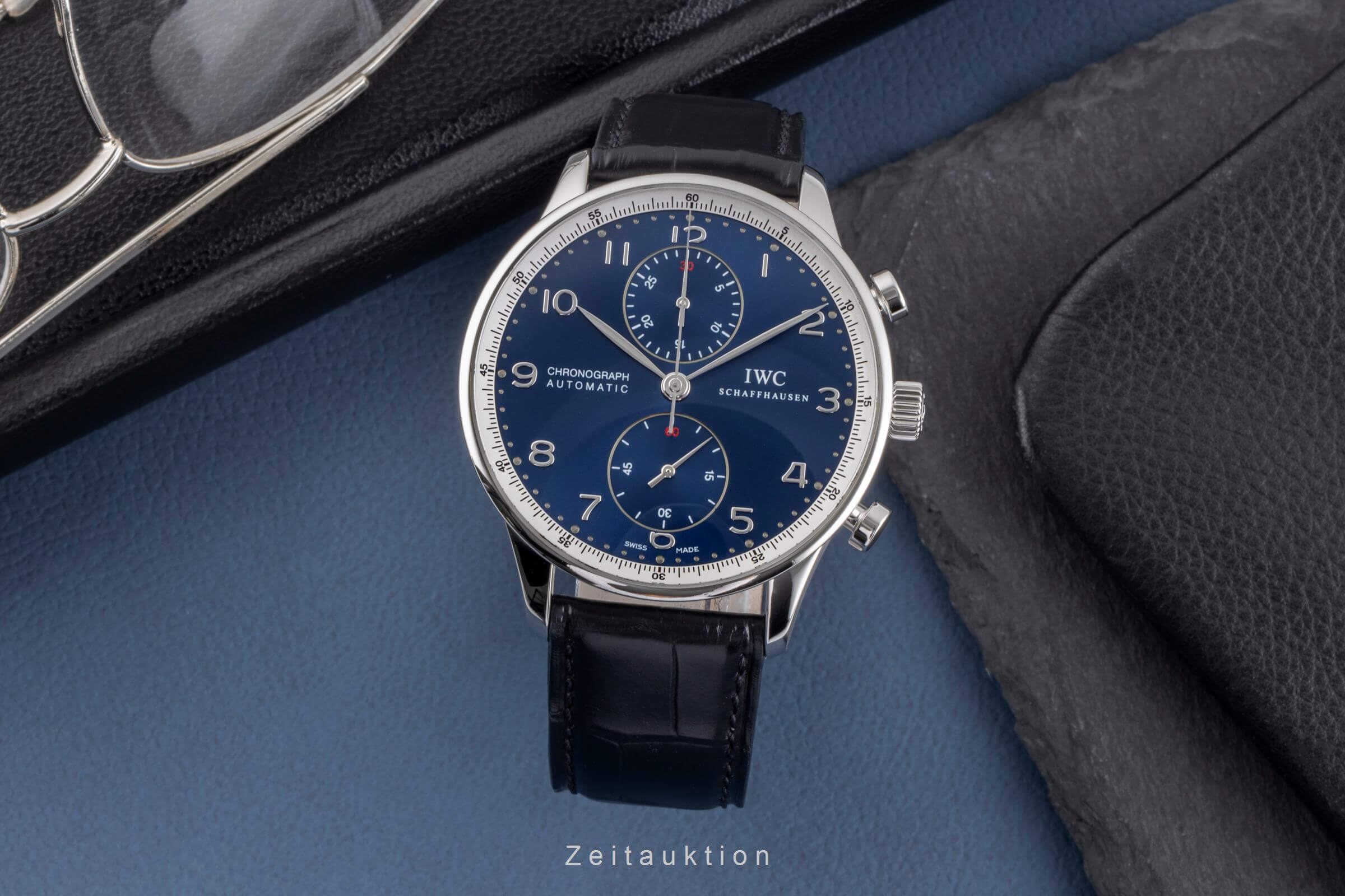 IWC Portugieser cronografo acciaio automatismo orologio da uomo IW371432 LP: 9100EUR Limited  [2500580]