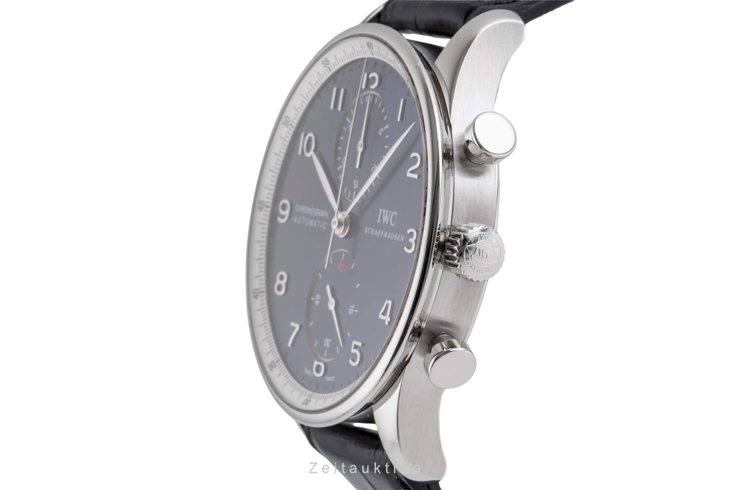 IWC Portugieser cronografo acciaio automatismo orologio da uomo IW371432 LP: 9100EUR Limited  [2500580]