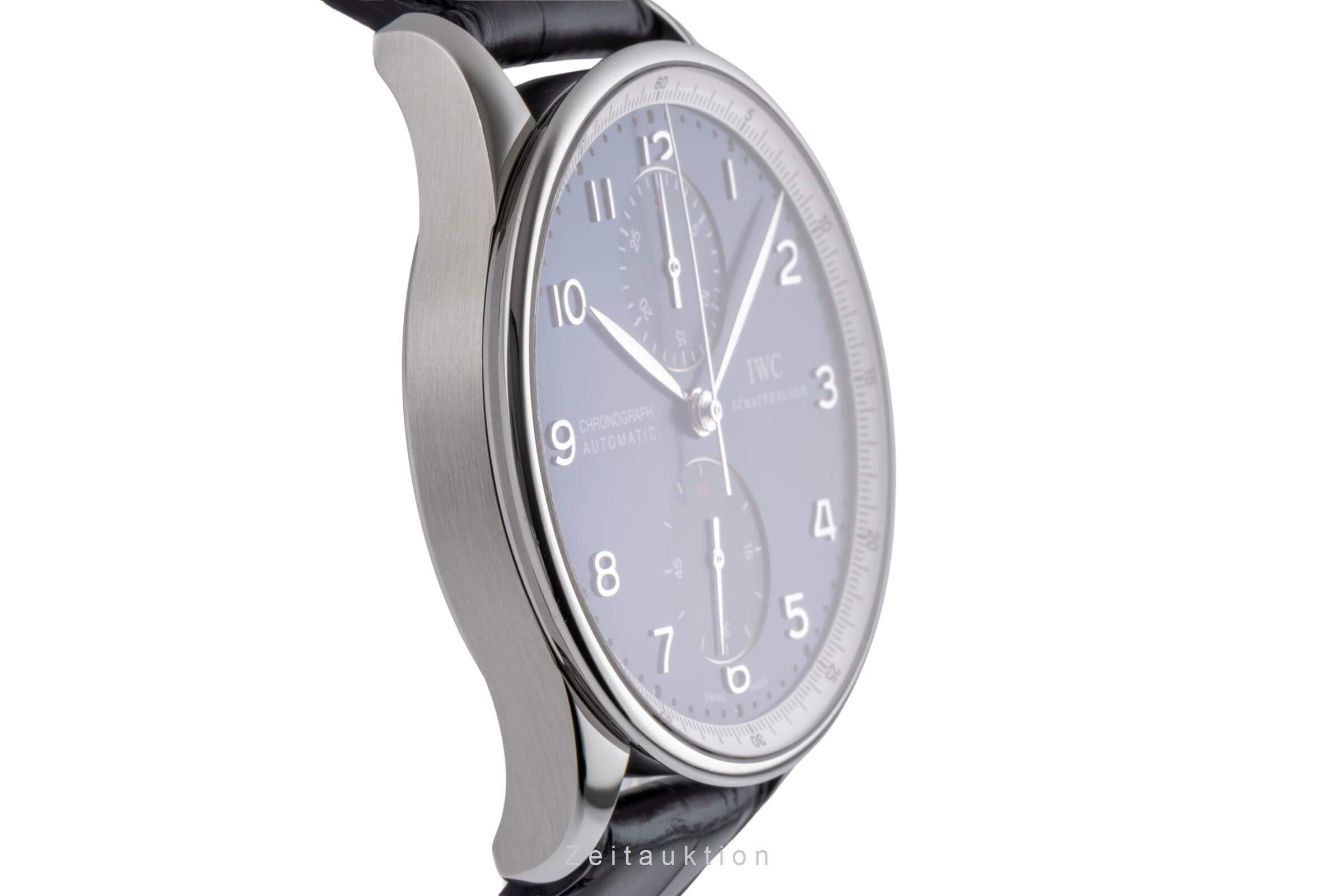 IWC Portugieser cronografo acciaio automatismo orologio da uomo IW371432 LP: 9100EUR Limited  [2500580]