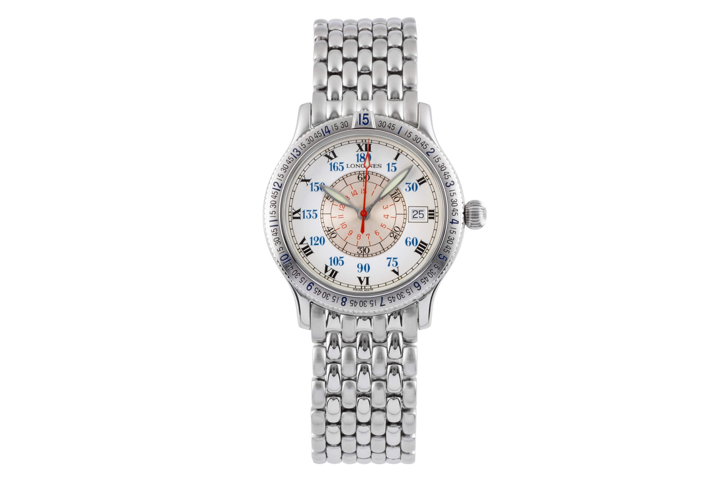 Longines Lindbergh Stundenwinkel steel automatic Kal. L619.2 Ref
