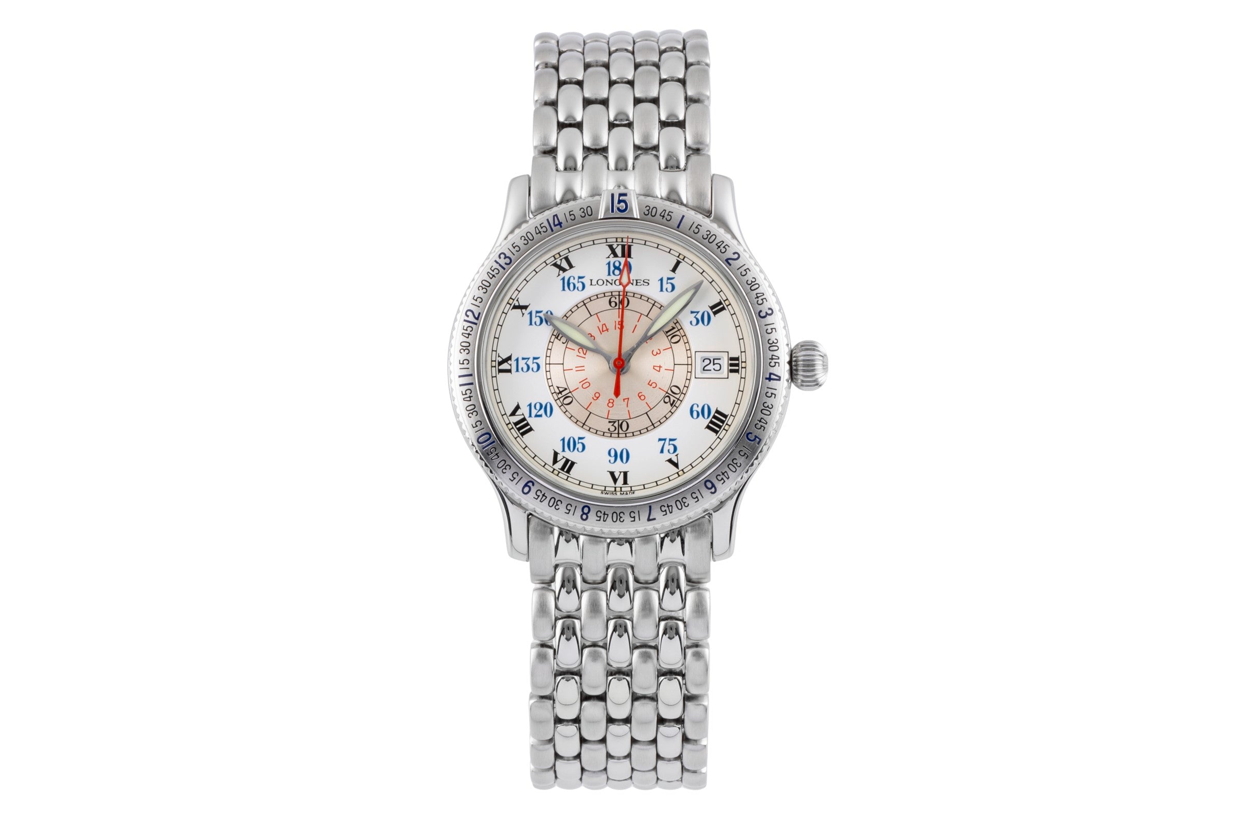 Longines Lindbergh Stundenwinkel steel automatic Kal. L619.2 Ref