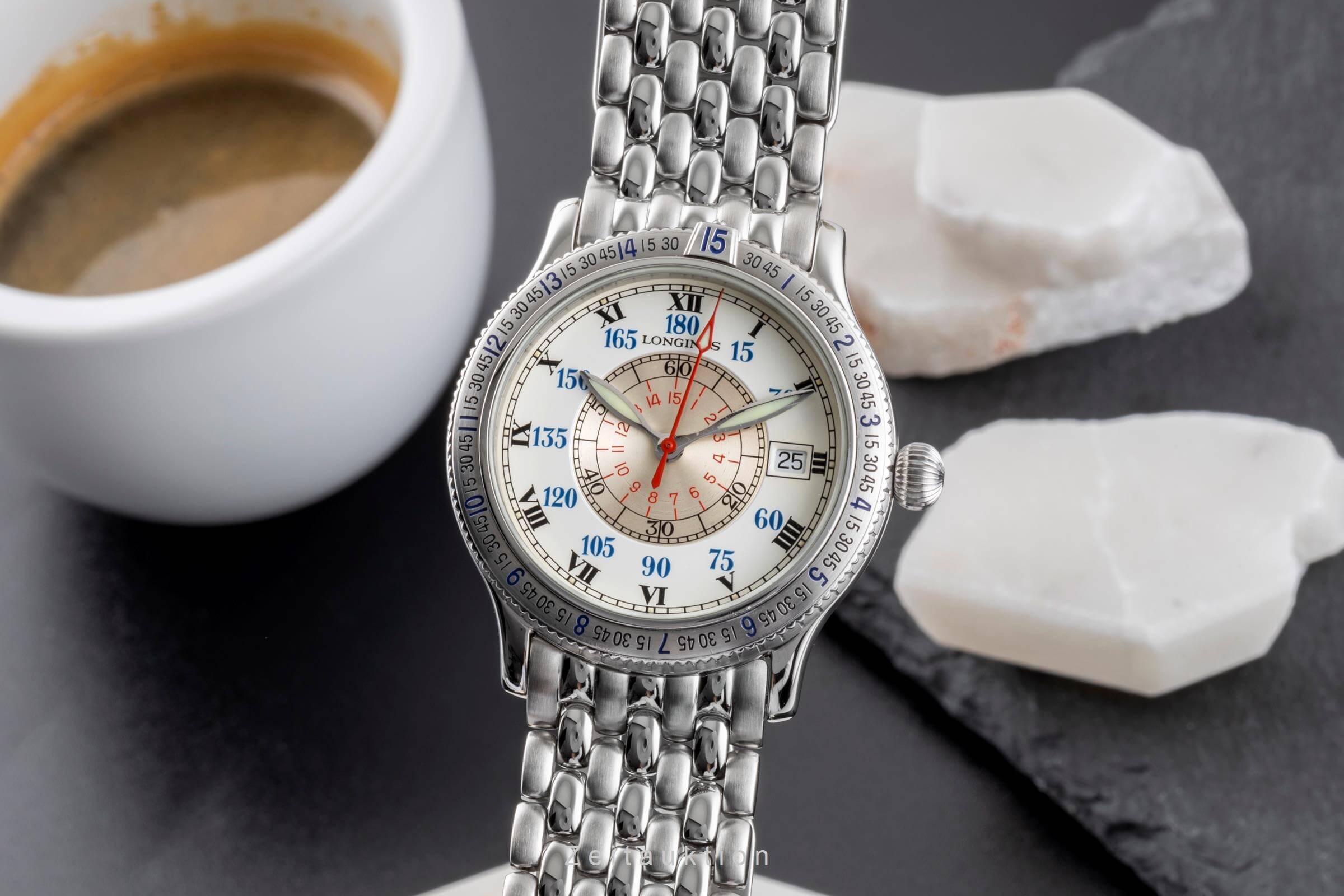 Longines Lindbergh Stundenwinkel acier automatique montre pour hommes L2.617.4  [2500601]