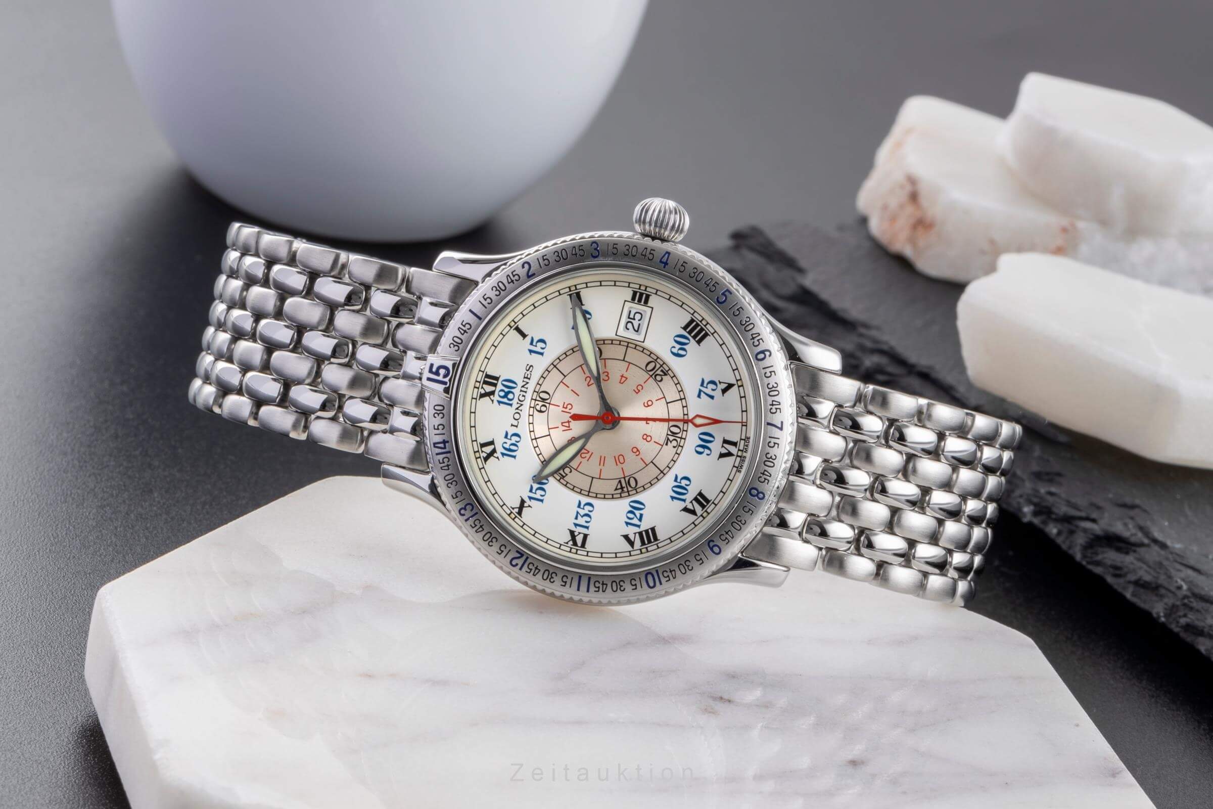 Longines Lindbergh Stundenwinkel acier automatique montre pour hommes L2.617.4  [2500601]