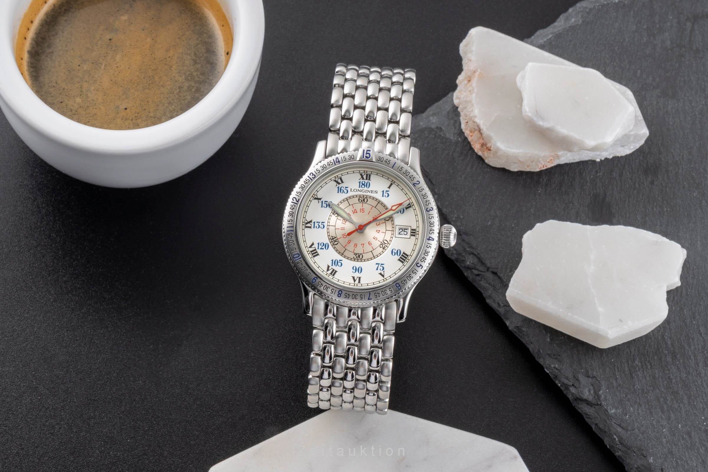 Longines Lindbergh Stundenwinkel acier automatique montre pour hommes L2.617.4  [2500601]