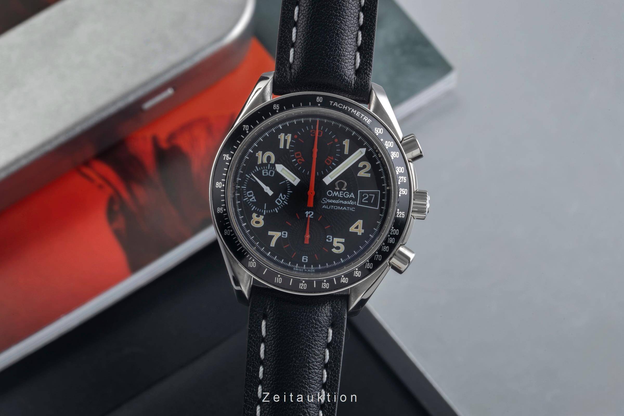 Omega Speedmaster chronographe acier automatique montre pour hommes 3813.53.00 LP: 5700EUR  [2500613]