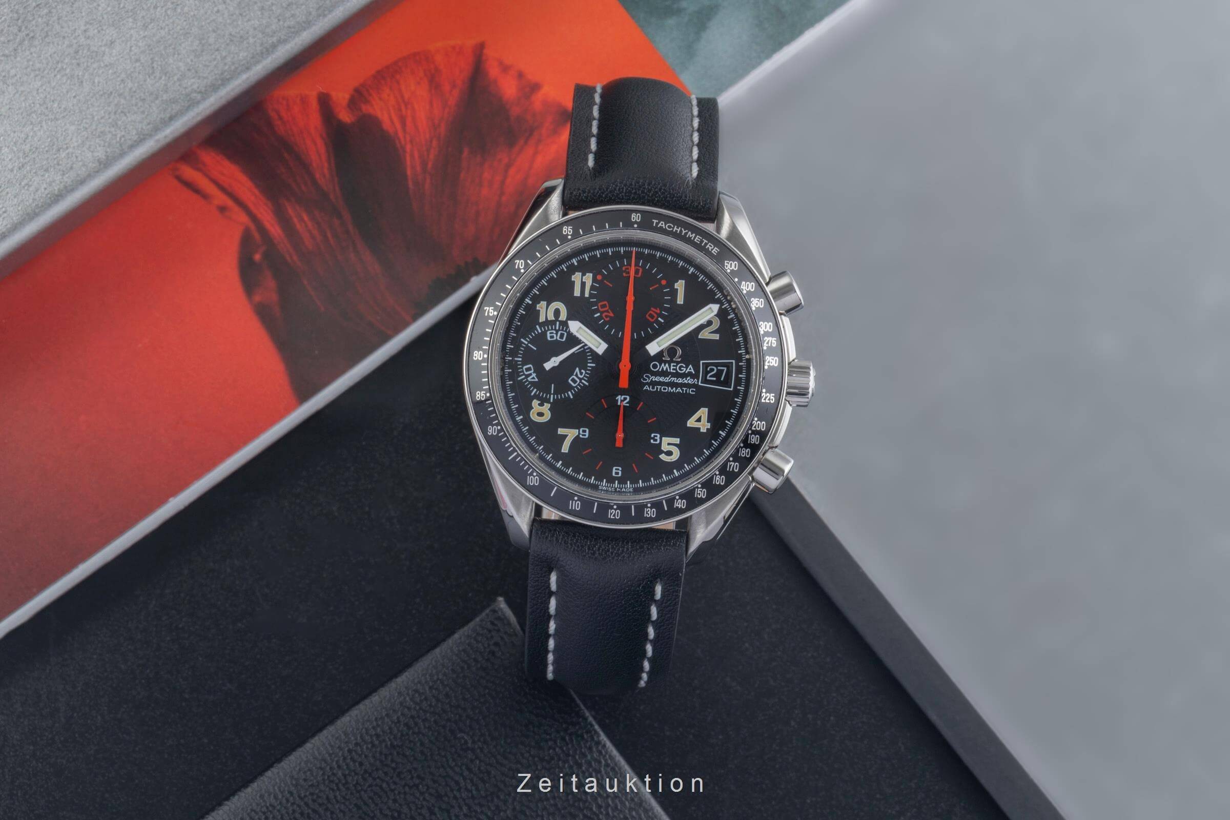 Omega Speedmaster chronographe acier automatique montre pour hommes 3813.53.00 LP: 5700EUR  [2500613]