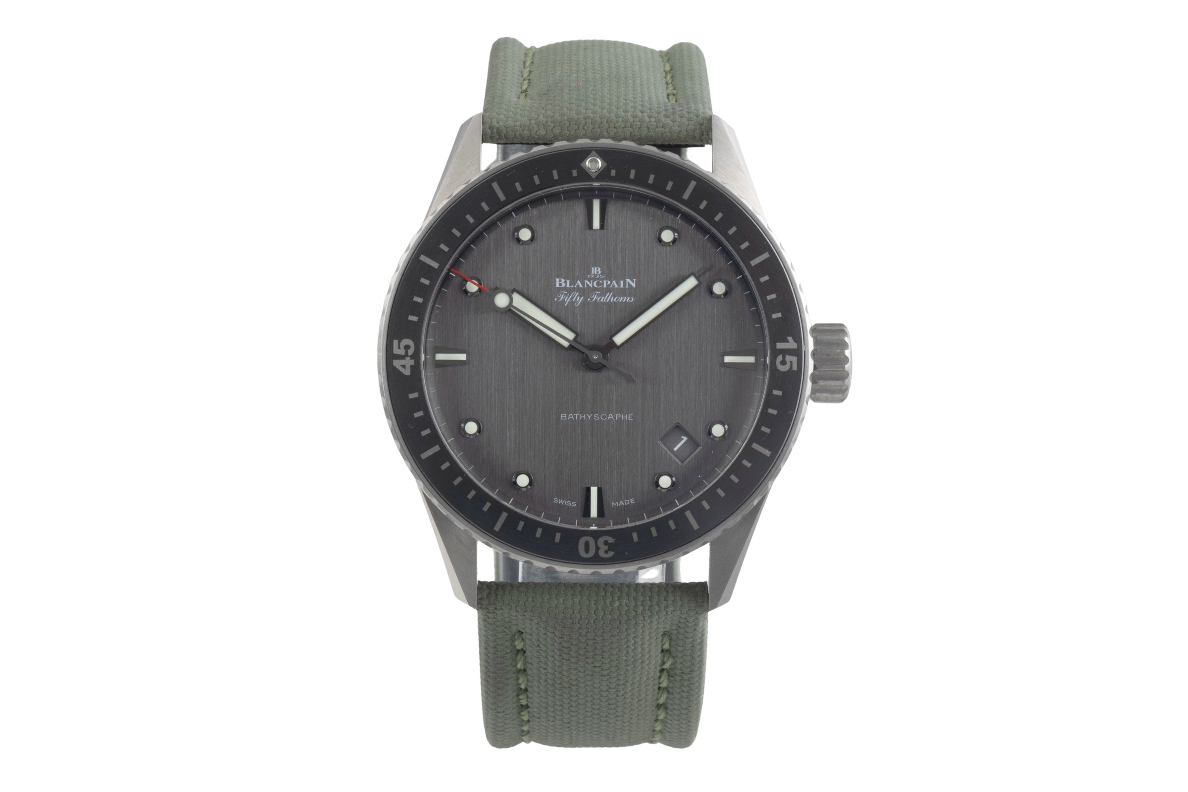 Blancpain Fifty Fathoms titanium automatic men's watch 5000-1210-G52A LP: 13300EUR  [2500642]