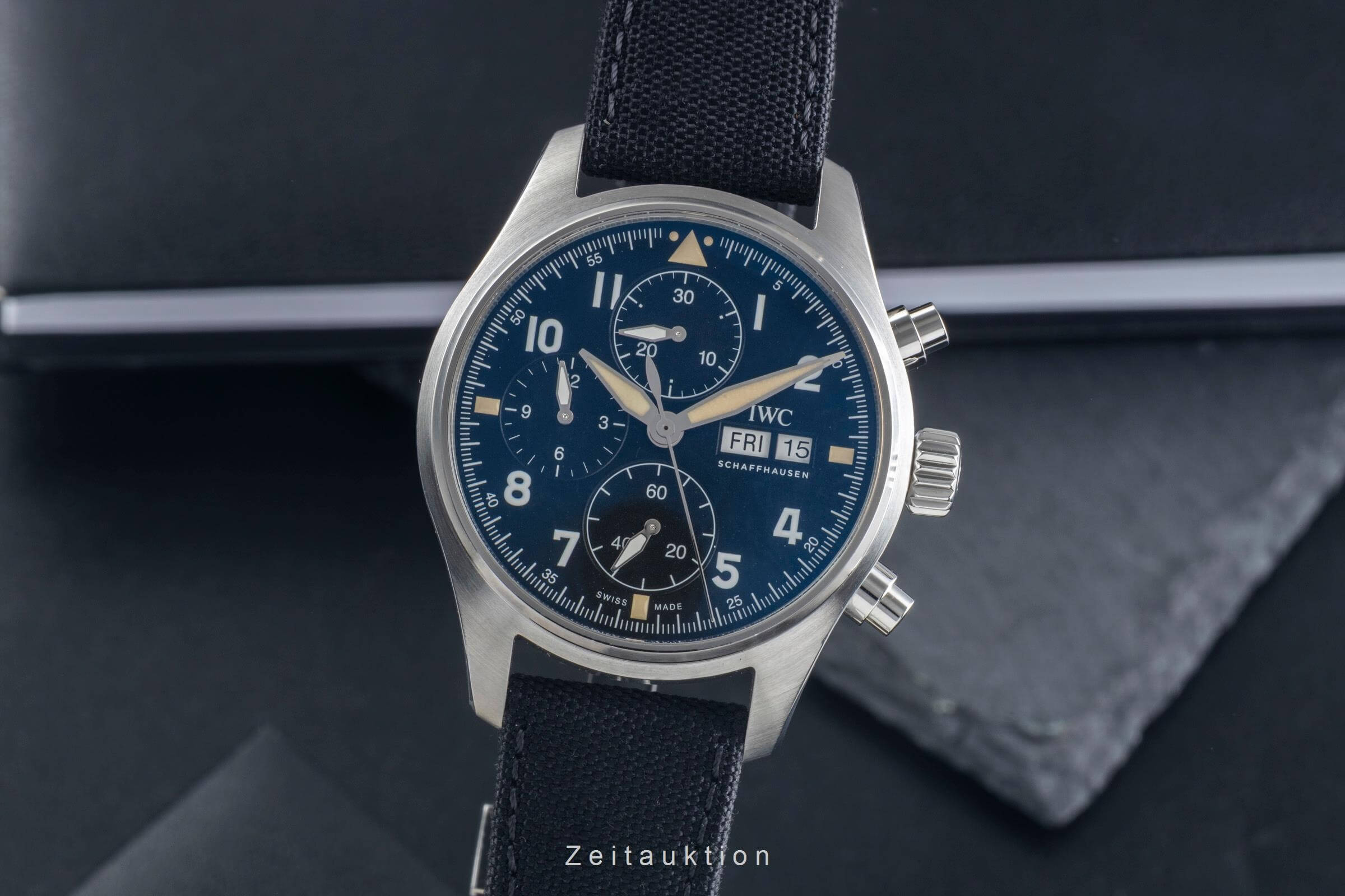 IWC Spitfire cronógrafo acero automático reloj para caballeros IW387901 LP: 7900EUR  [2500659]