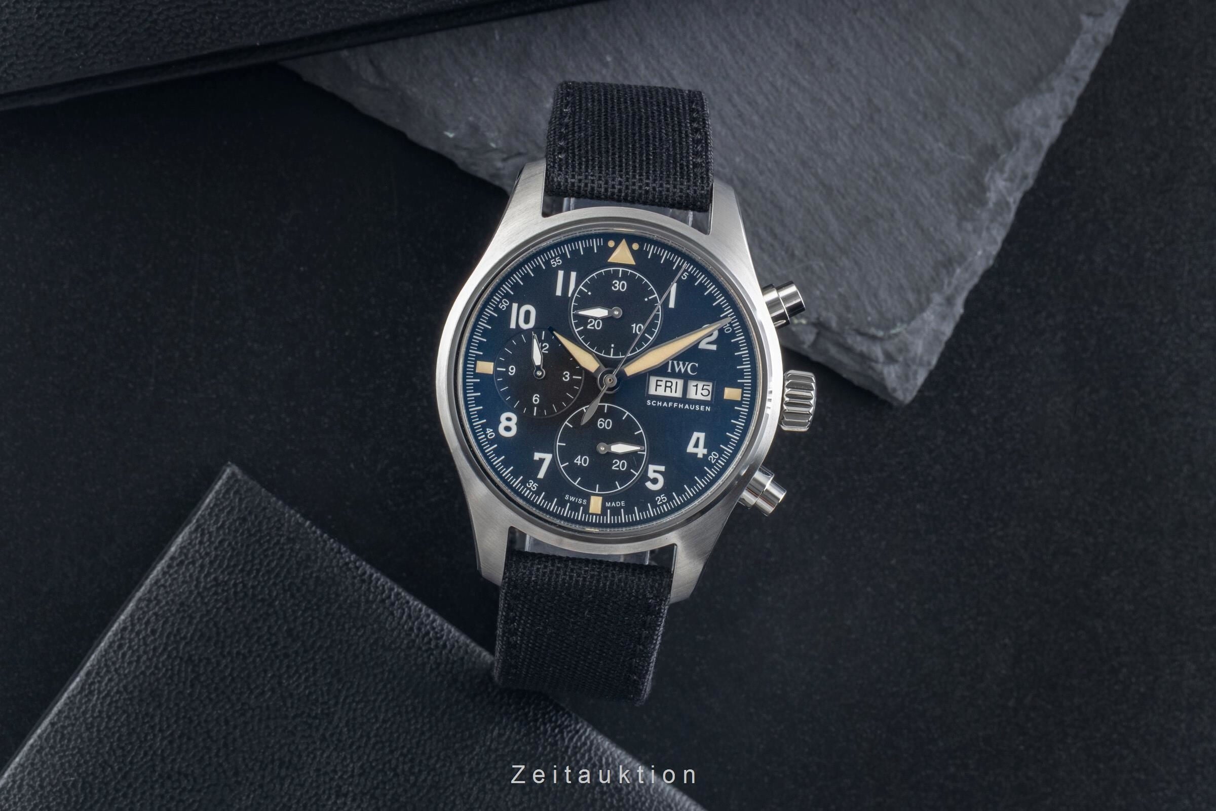 IWC Spitfire cronógrafo acero automático reloj para caballeros IW387901 LP: 7900EUR  [2500659]