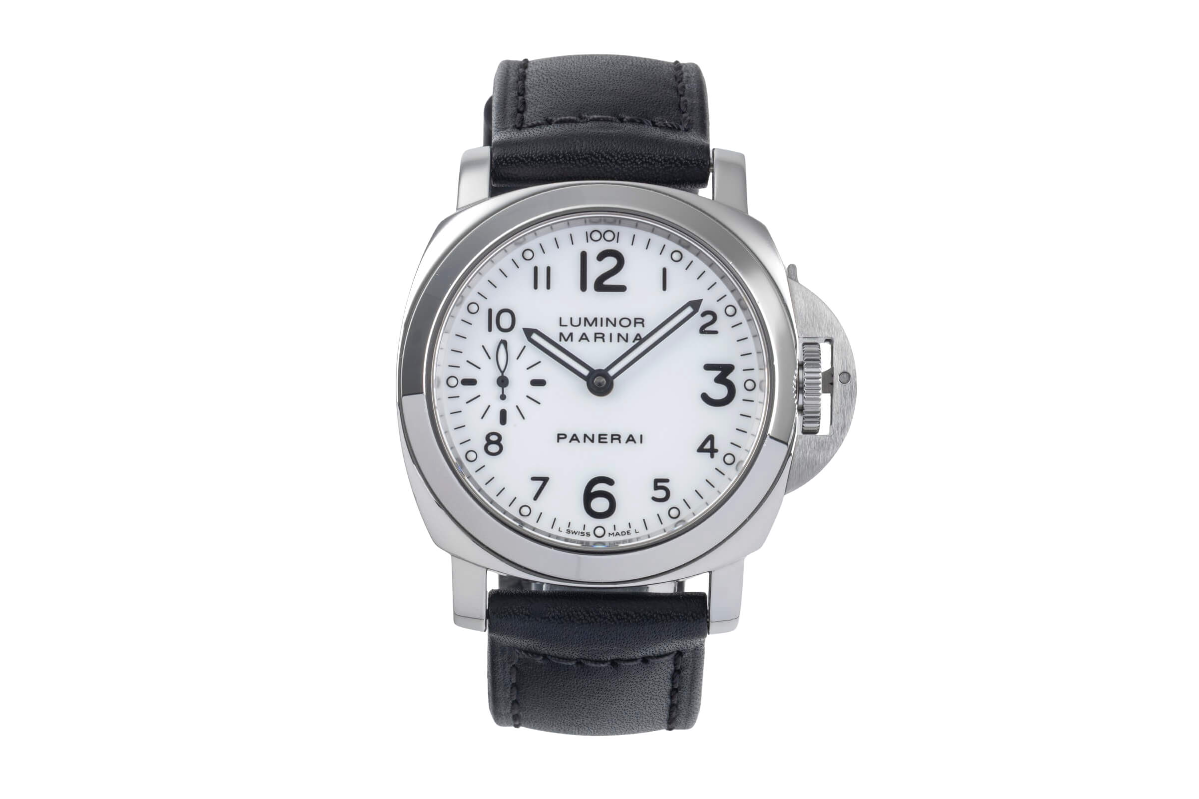 Panerai Luminor Marina acero cuerda manual reloj para caballeros PAM00113 LP: 6200EUR  [2500676]