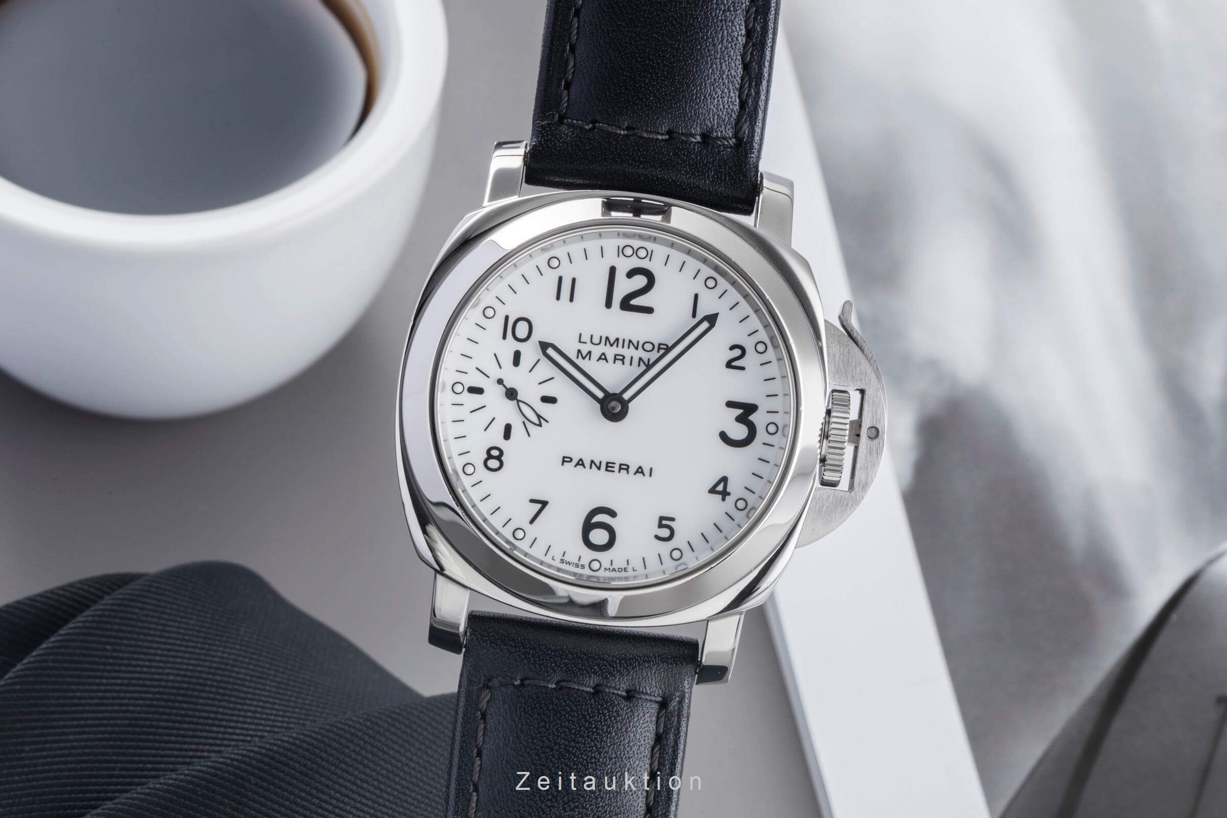 Panerai Luminor Marina acero cuerda manual reloj para caballeros PAM00113 LP: 6200EUR  [2500676]