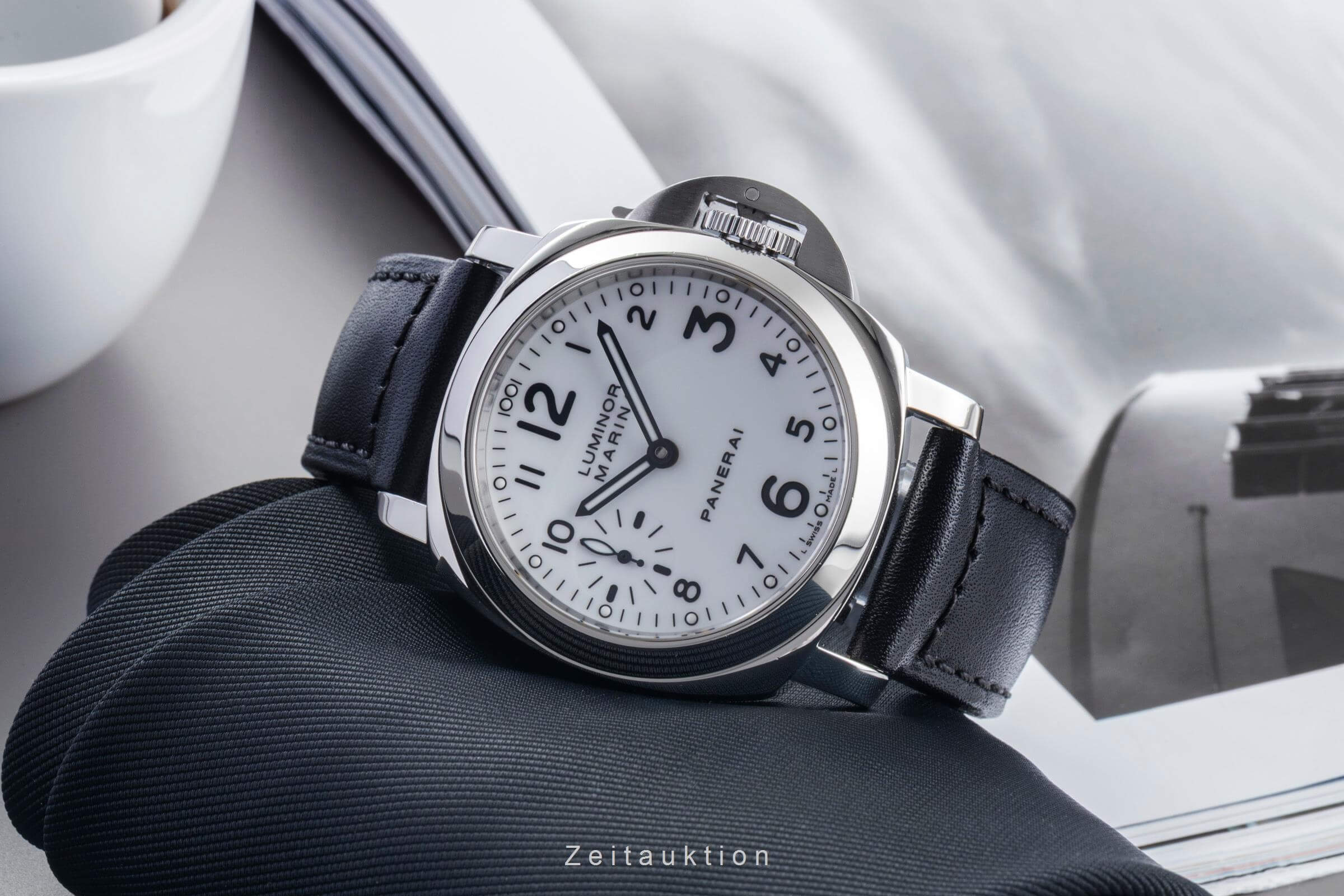 Panerai Luminor Marina acero cuerda manual reloj para caballeros PAM00113 LP: 6200EUR  [2500676]