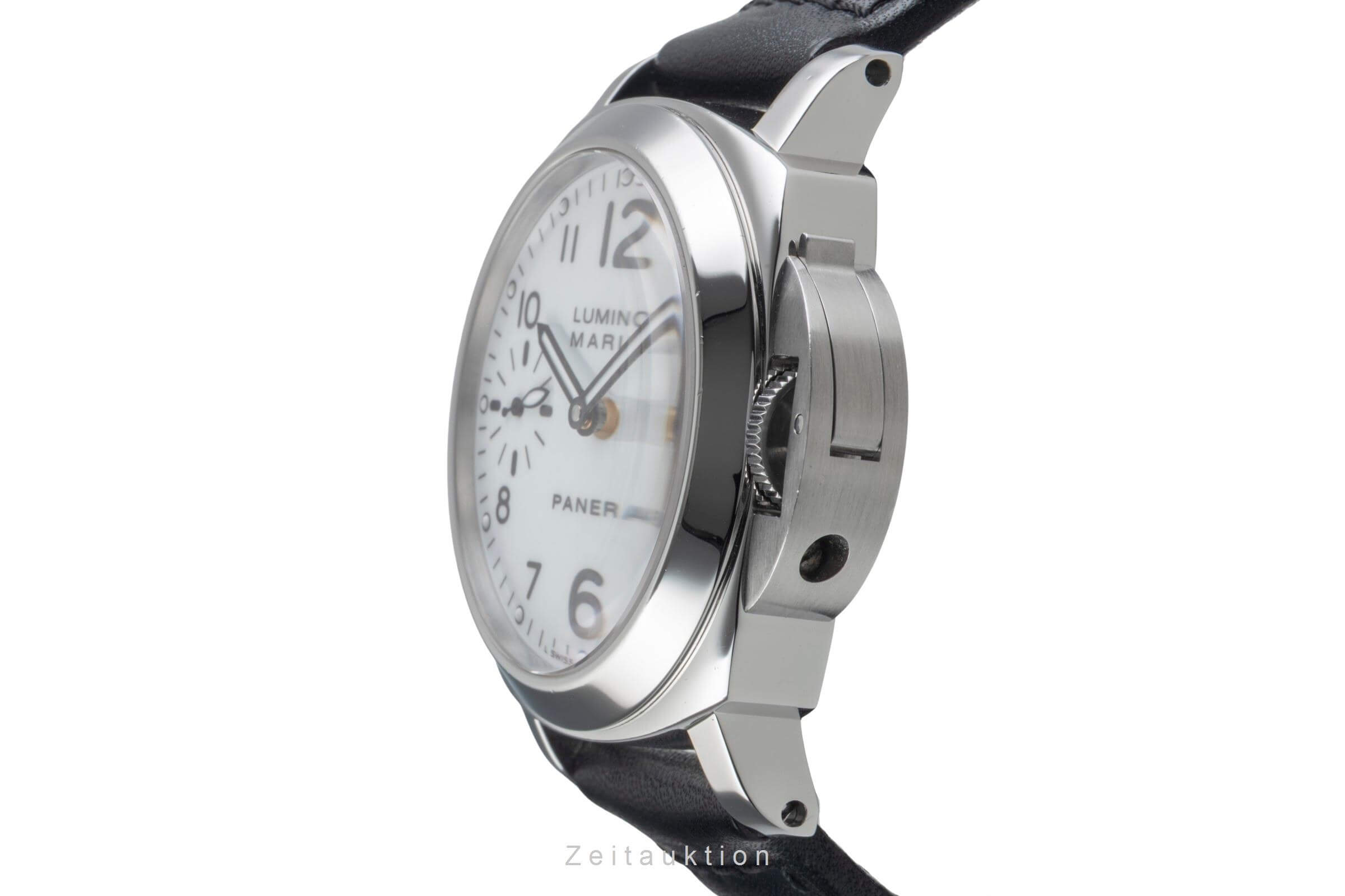 Panerai Luminor Marina acero cuerda manual reloj para caballeros PAM00113 LP: 6200EUR  [2500676]