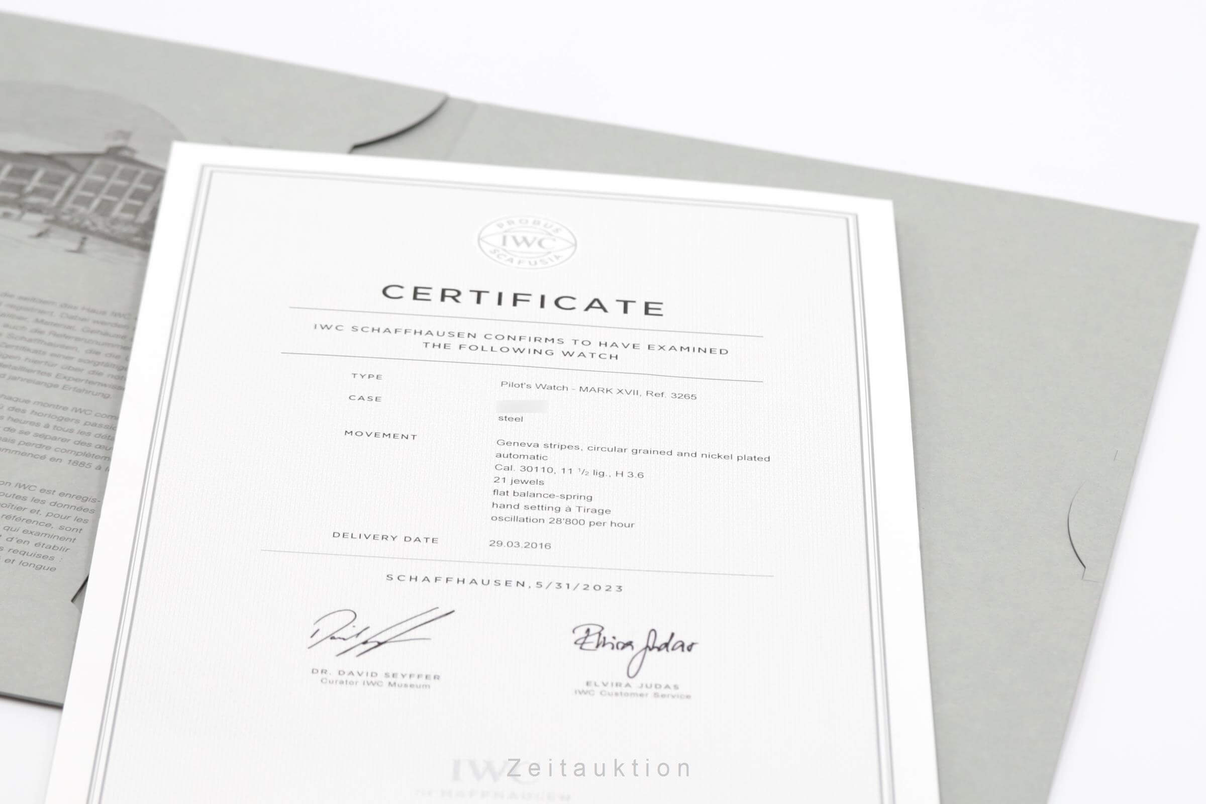 IWC Mark XVII steel automatic men's watch IW326504 LP: 5500EUR  [2500681]