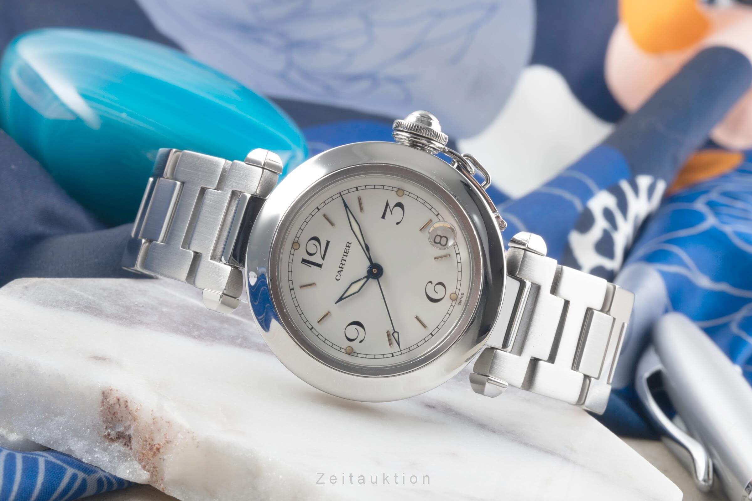 Zeitauktion Cartier Pasha Kaufen Cartier Pasha Steel Automatic 049